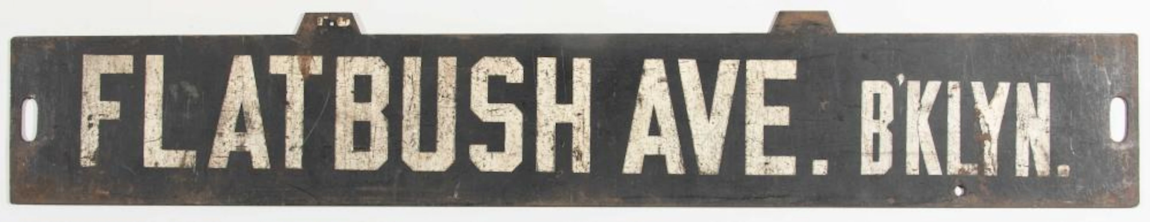 Vintage Flatbush Avenue, Brooklyn street sign.