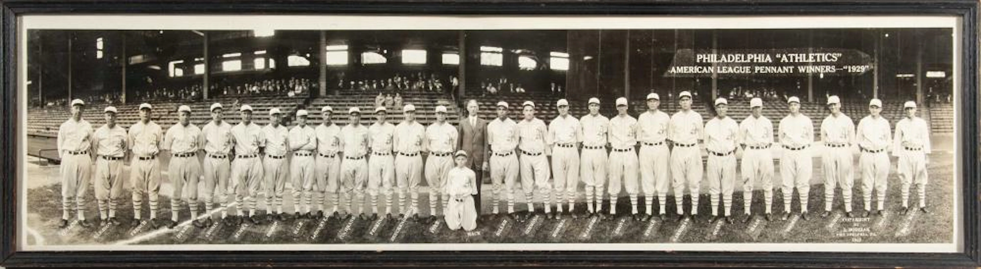 1929 Philadelphia Athletics team panoramic photograph.