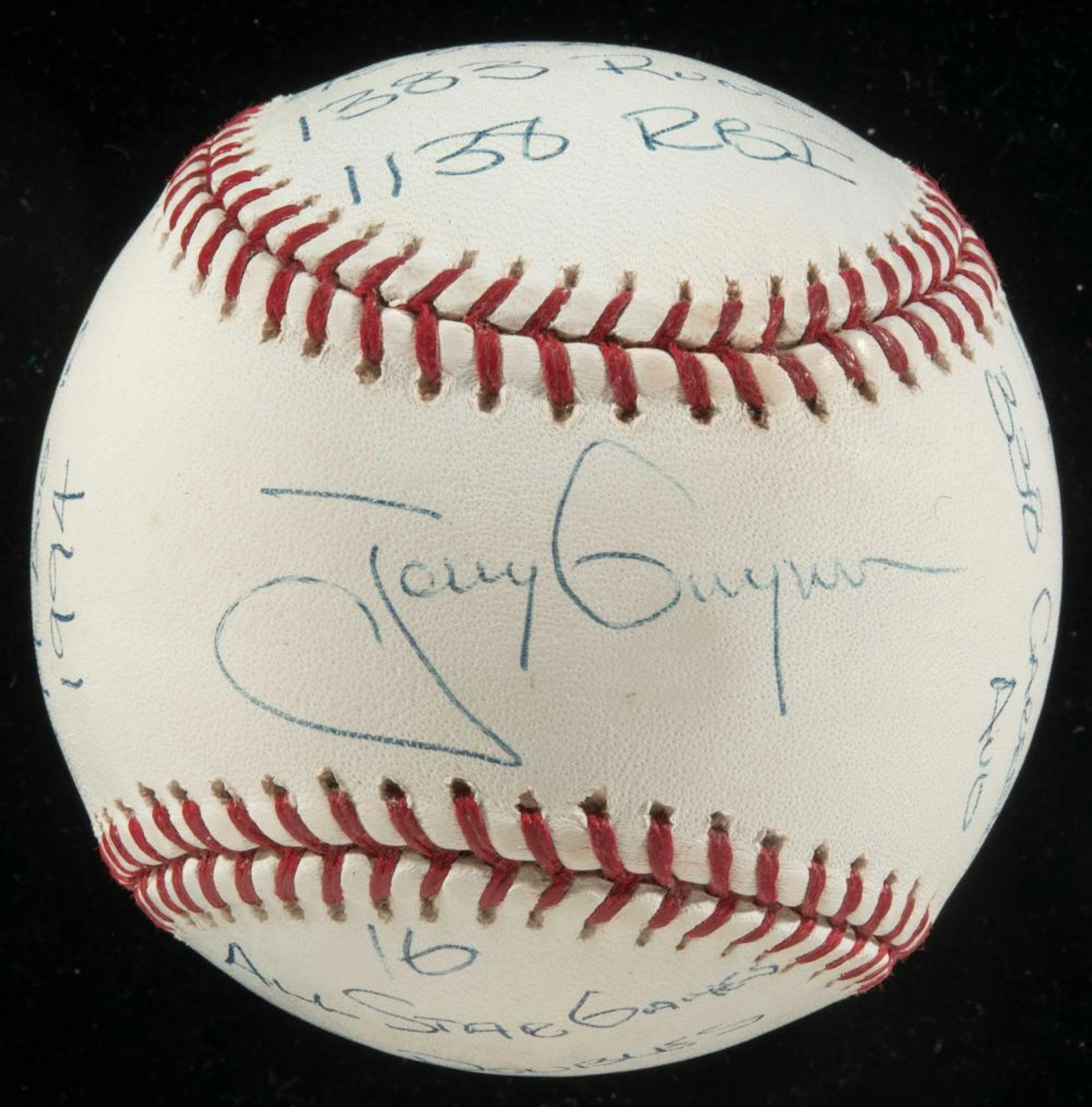 Tony Gwynn autographed stat inscribed limited edition baseball.