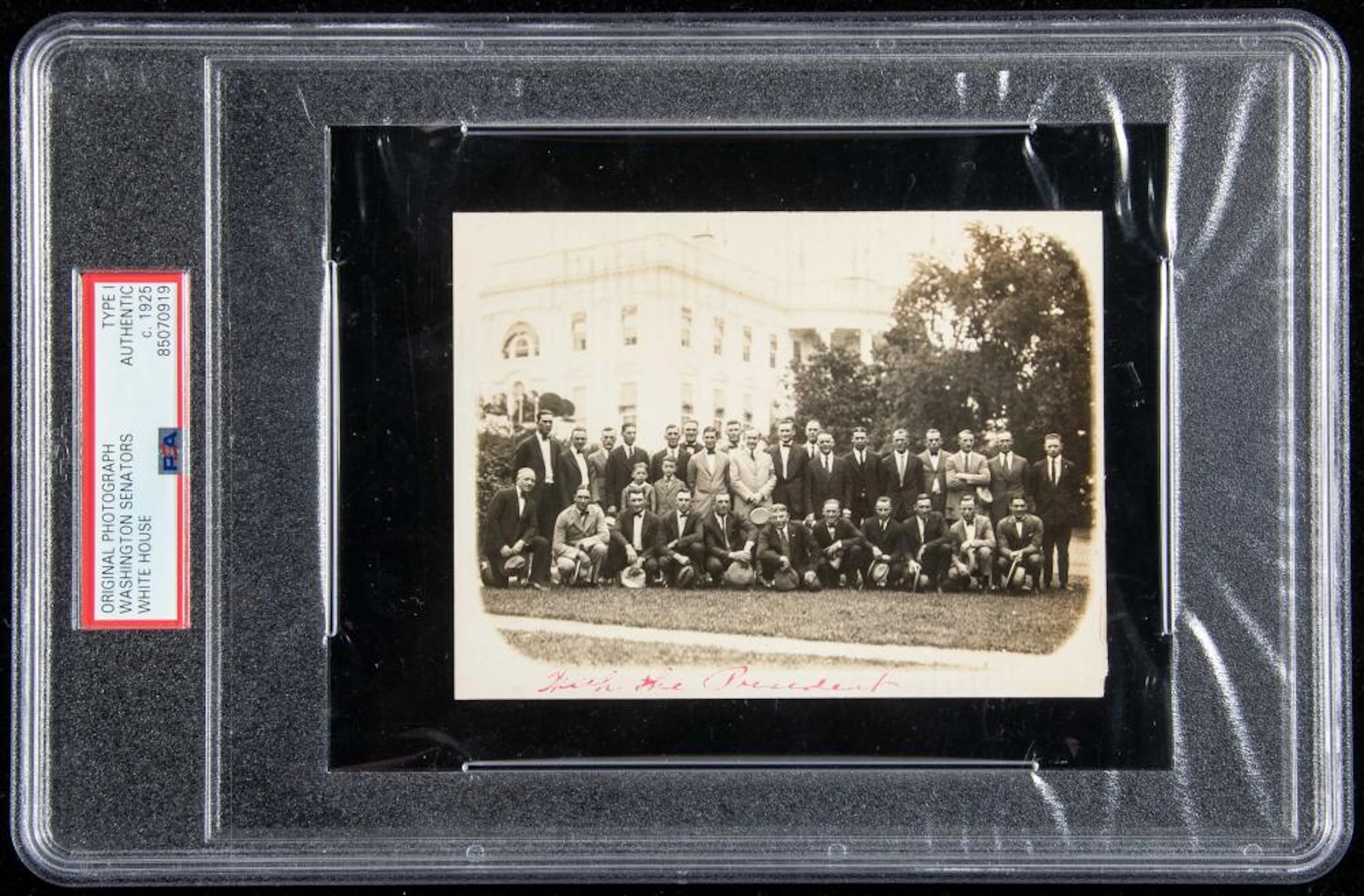 Washington Senators at The White House photograph c.1925 ("Type I").