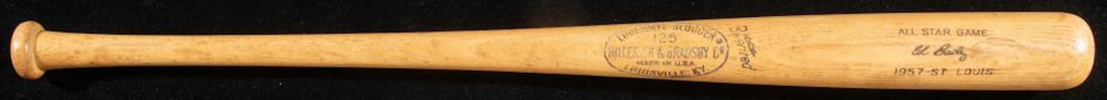 1957 Ed Bailey All-Star Game professional model baseball bat.