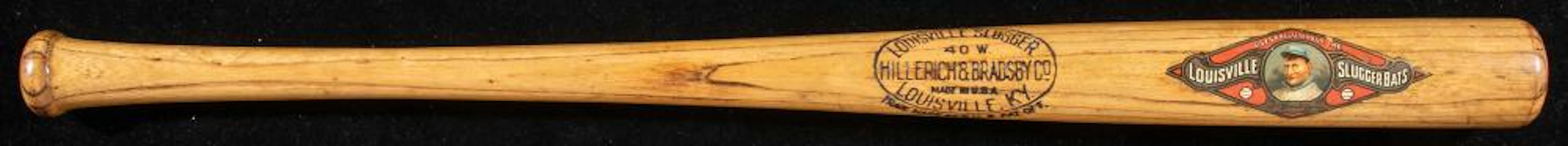 Exceptional Honus Wagner Louisville Slugger decal bat...