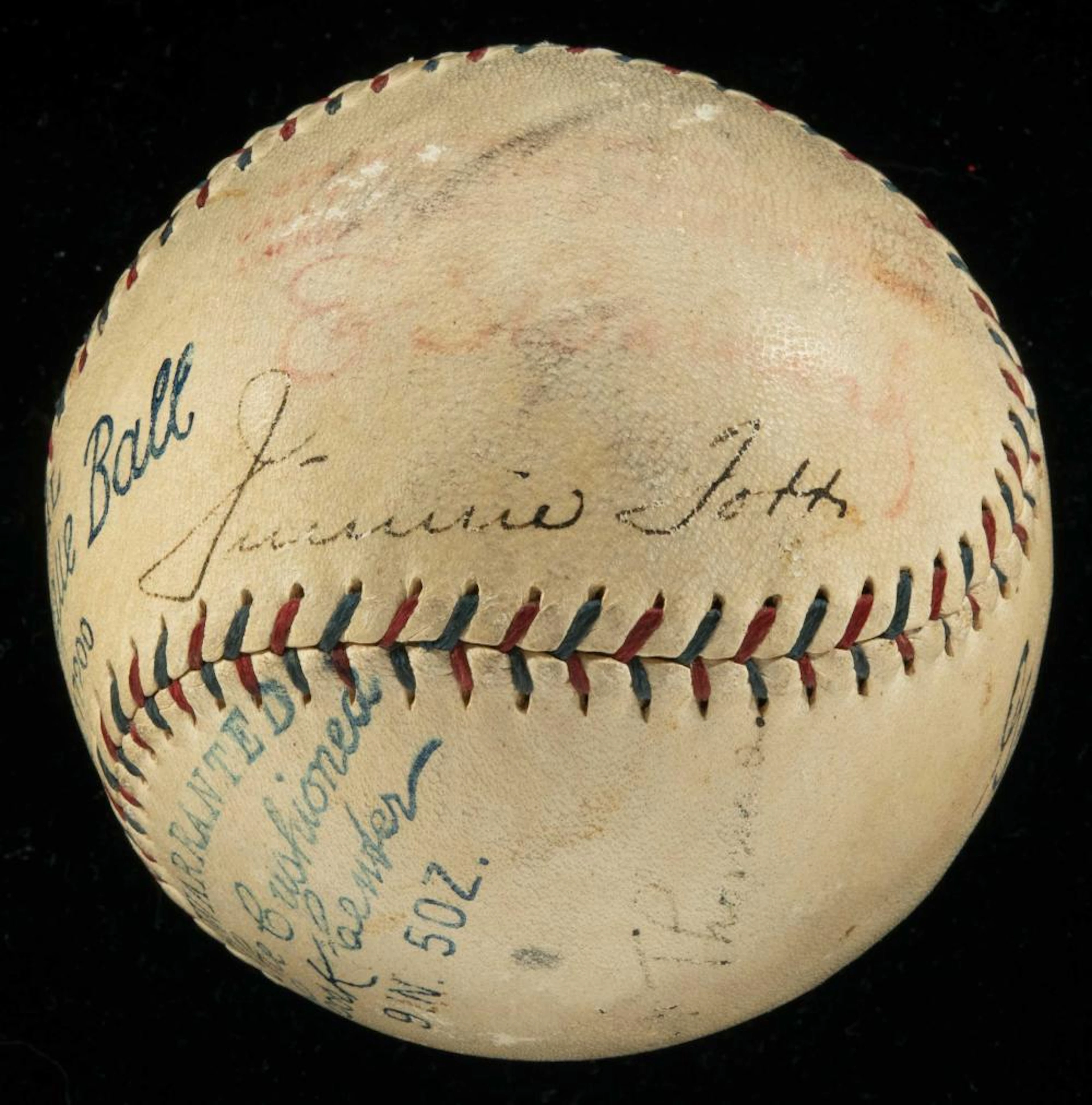 Jimmie Foxx, Al Simmons, et. al. autographed baseball c.1920s