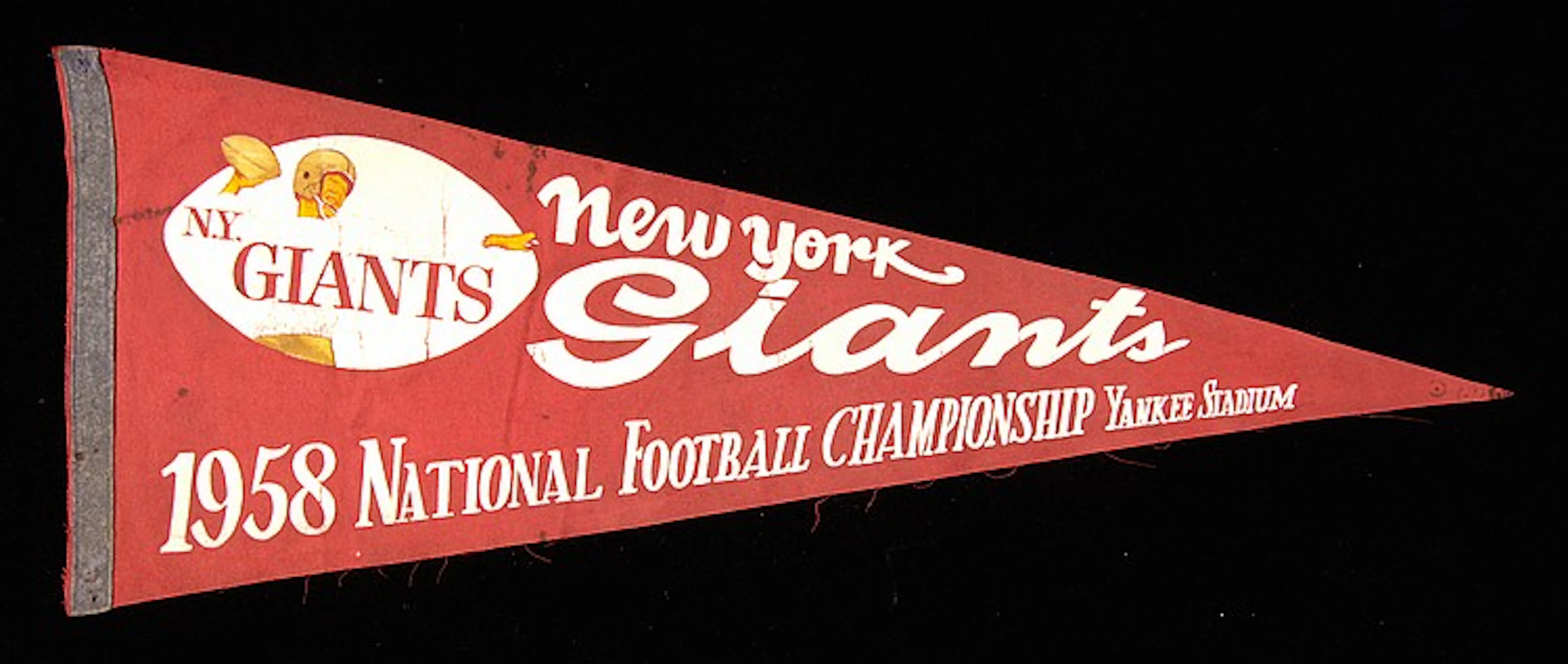 Rare 1958 NFL Championship souvenir pennant