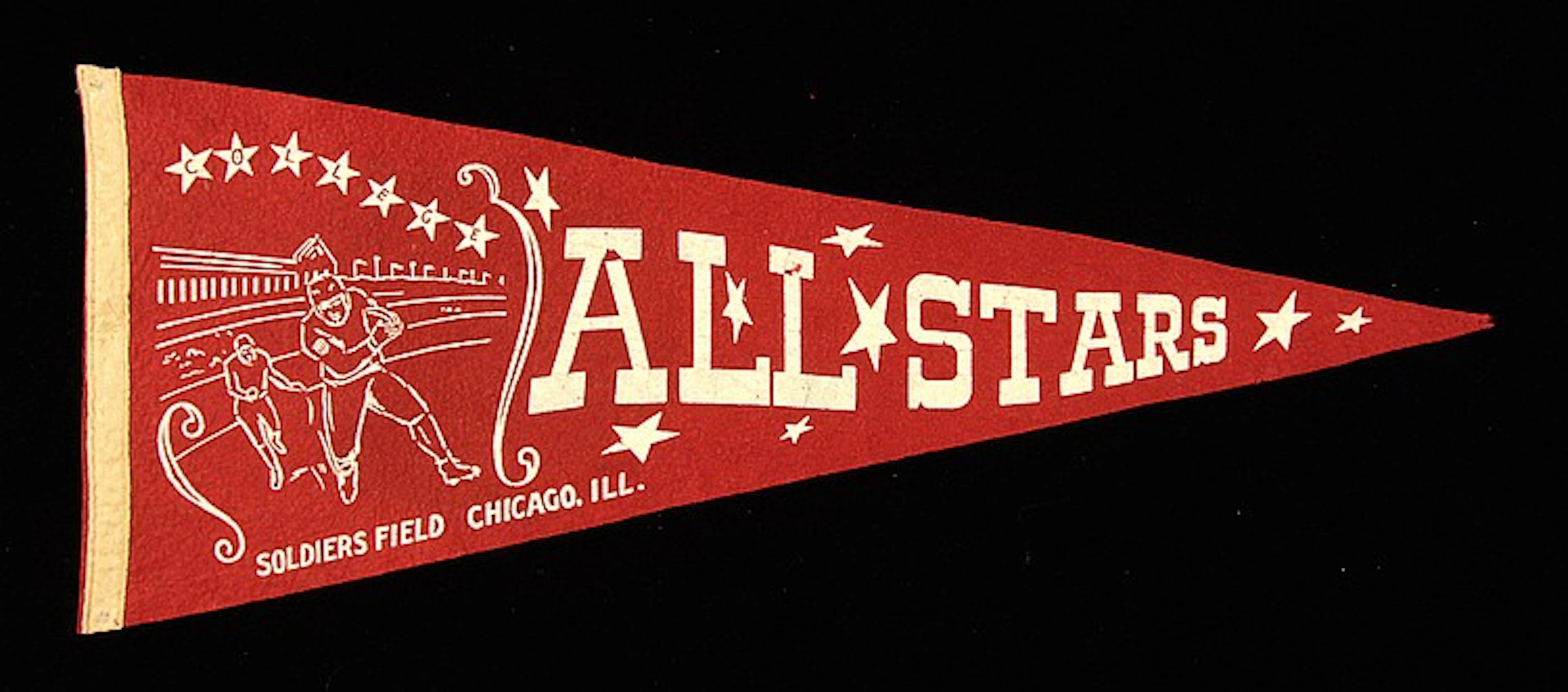 College All-Starsvs NFL Champs souvenir pennant c