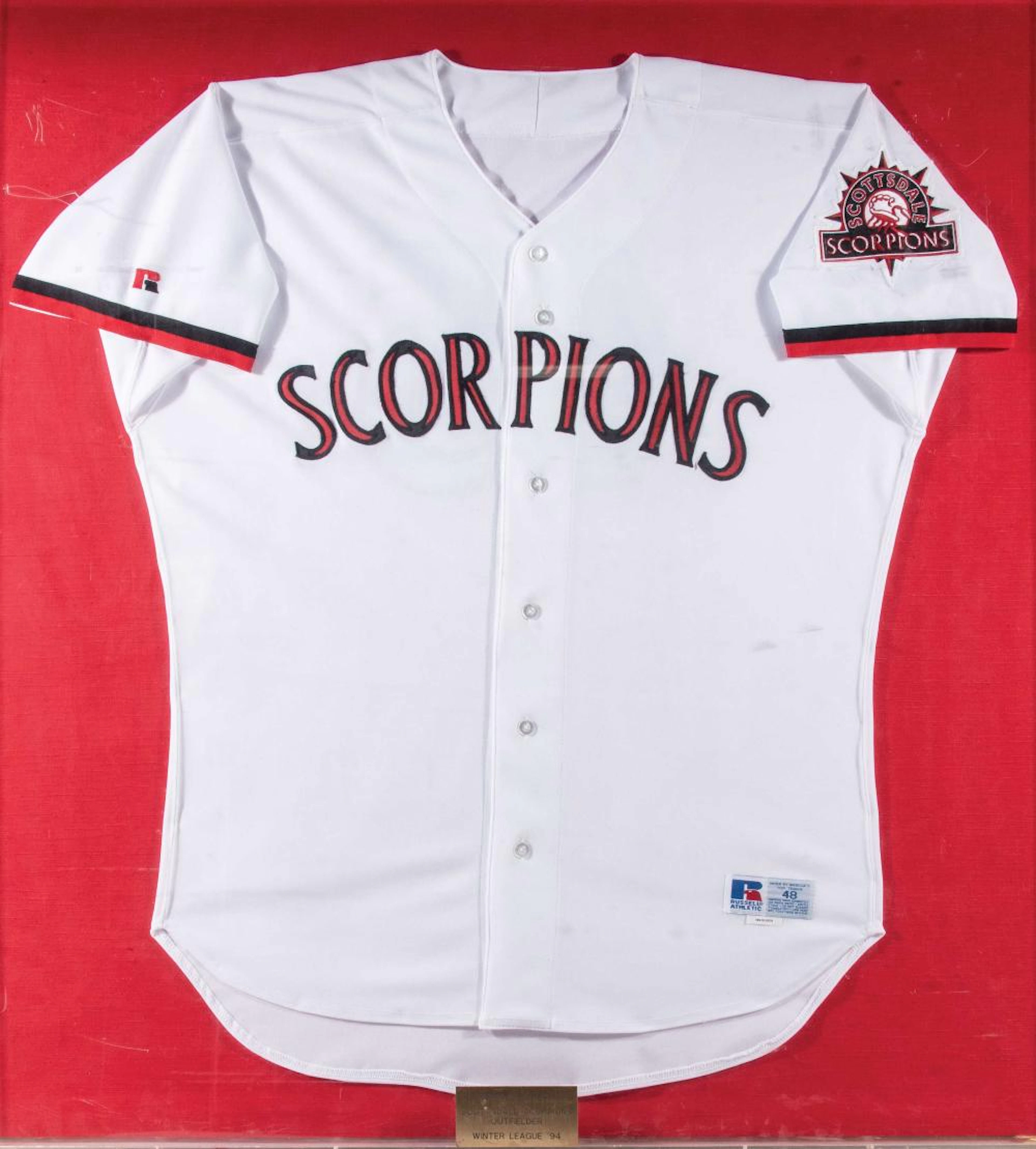 Scottsdale Scorpions jersey display.