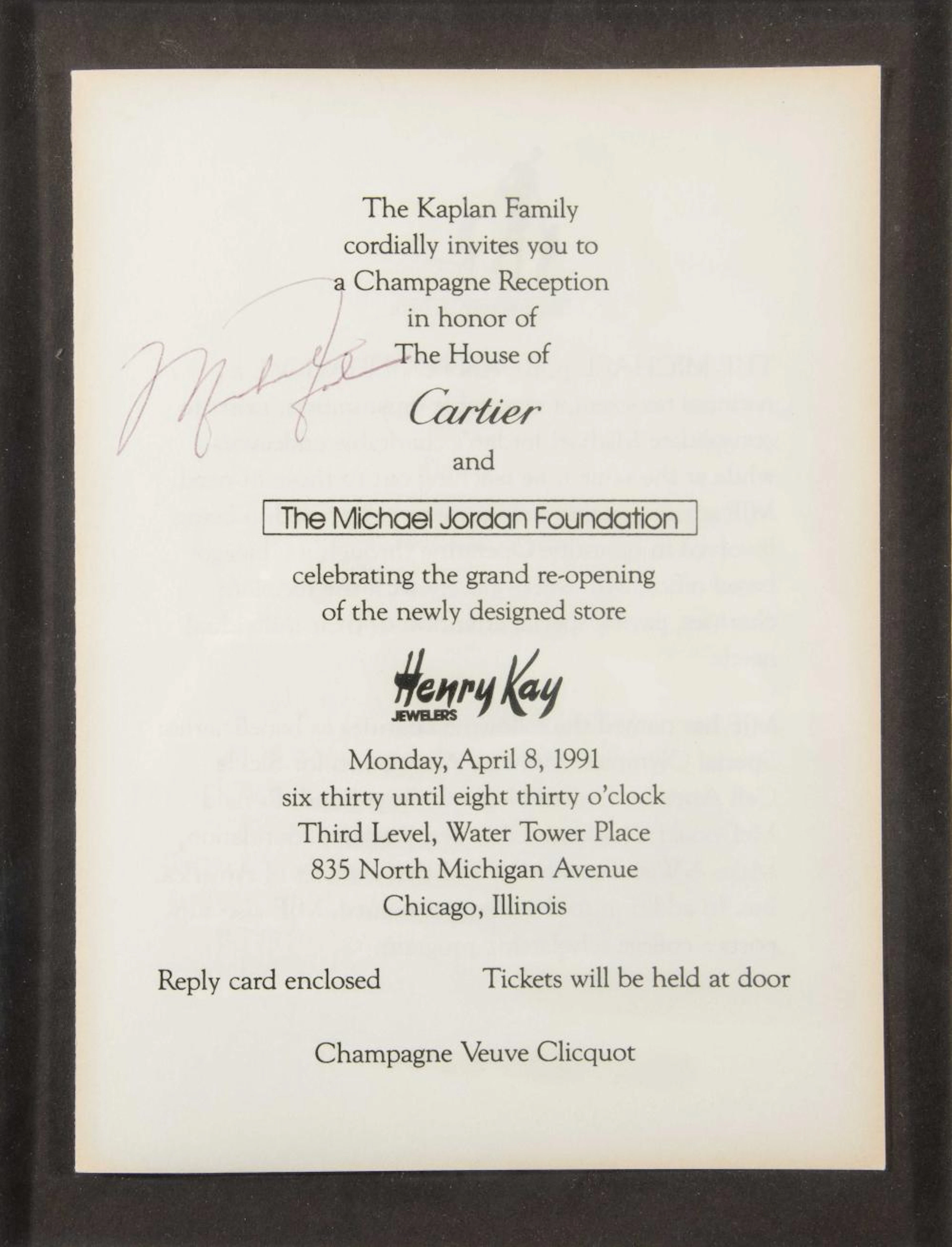 Michael Jordan autographed 1991 Jordan Foundation event program.
