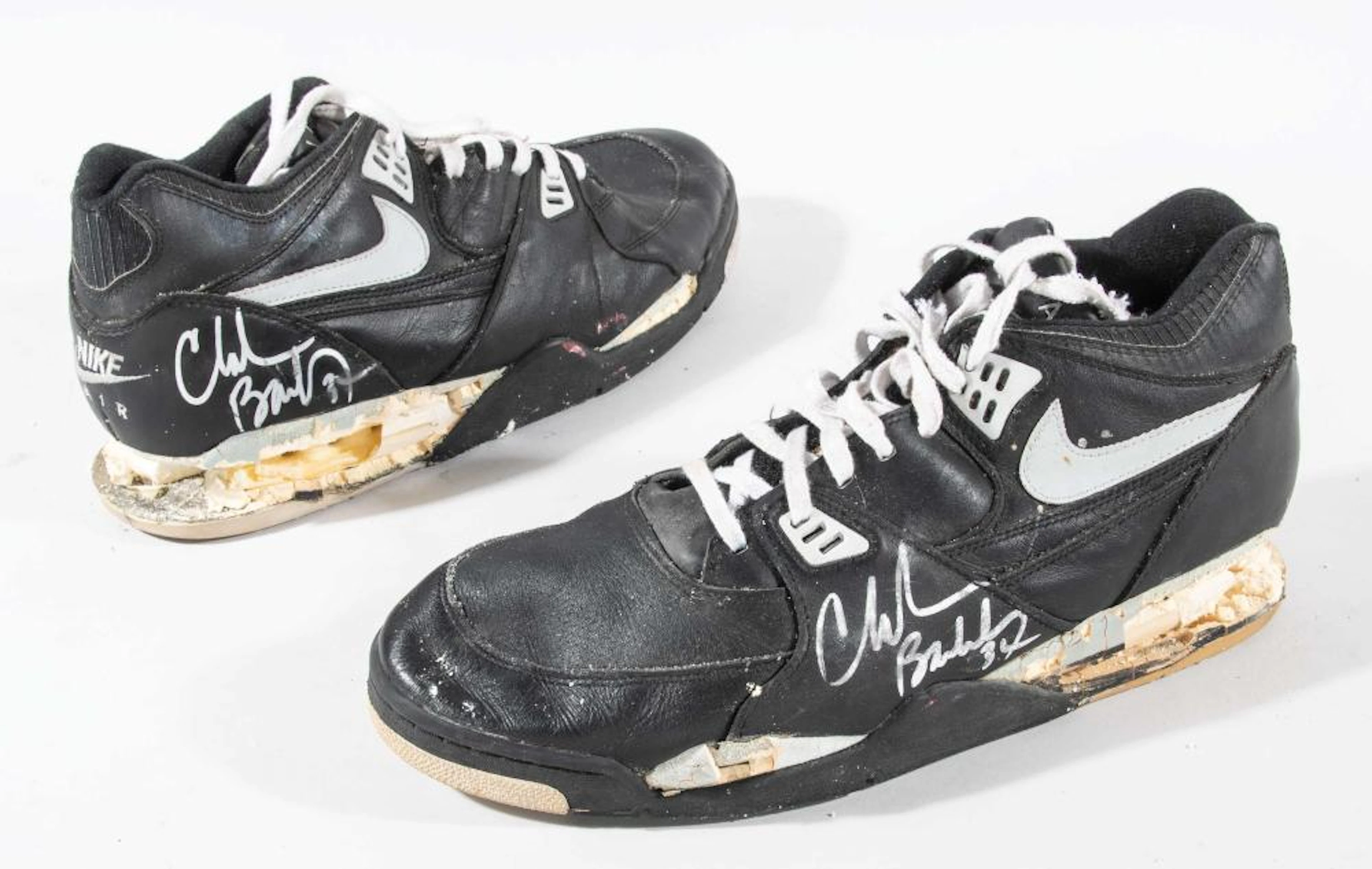 Charles Barkely autographed professional model basketball sneakers.