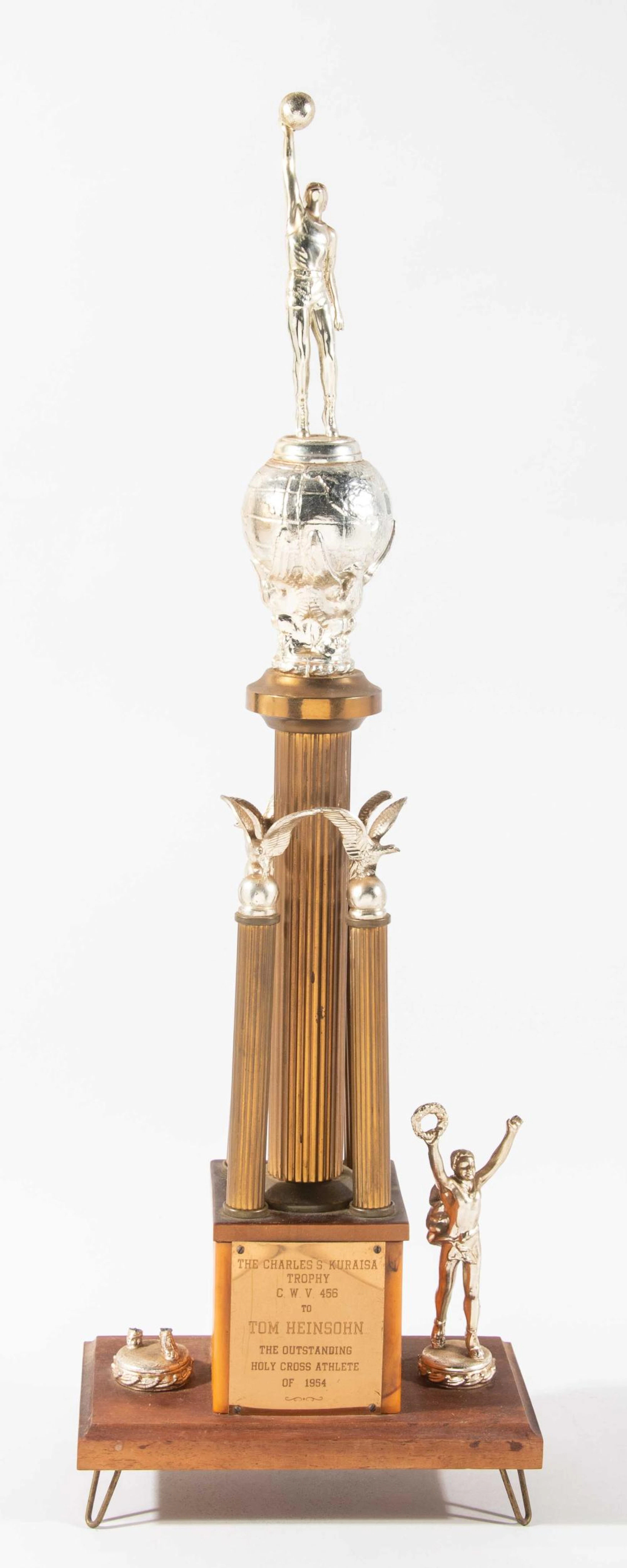 1954 Tommy Heinsohn "Outstanding Holy Cross Athlete" trophy.