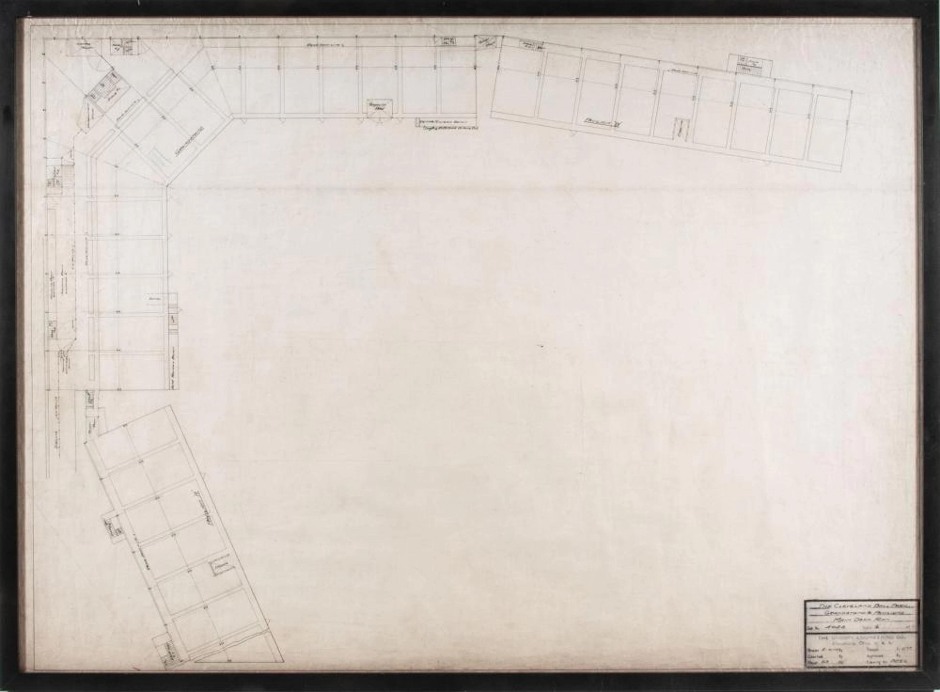 1909 Cleveland Indians League Park renovation "Main Deck" blueprint.