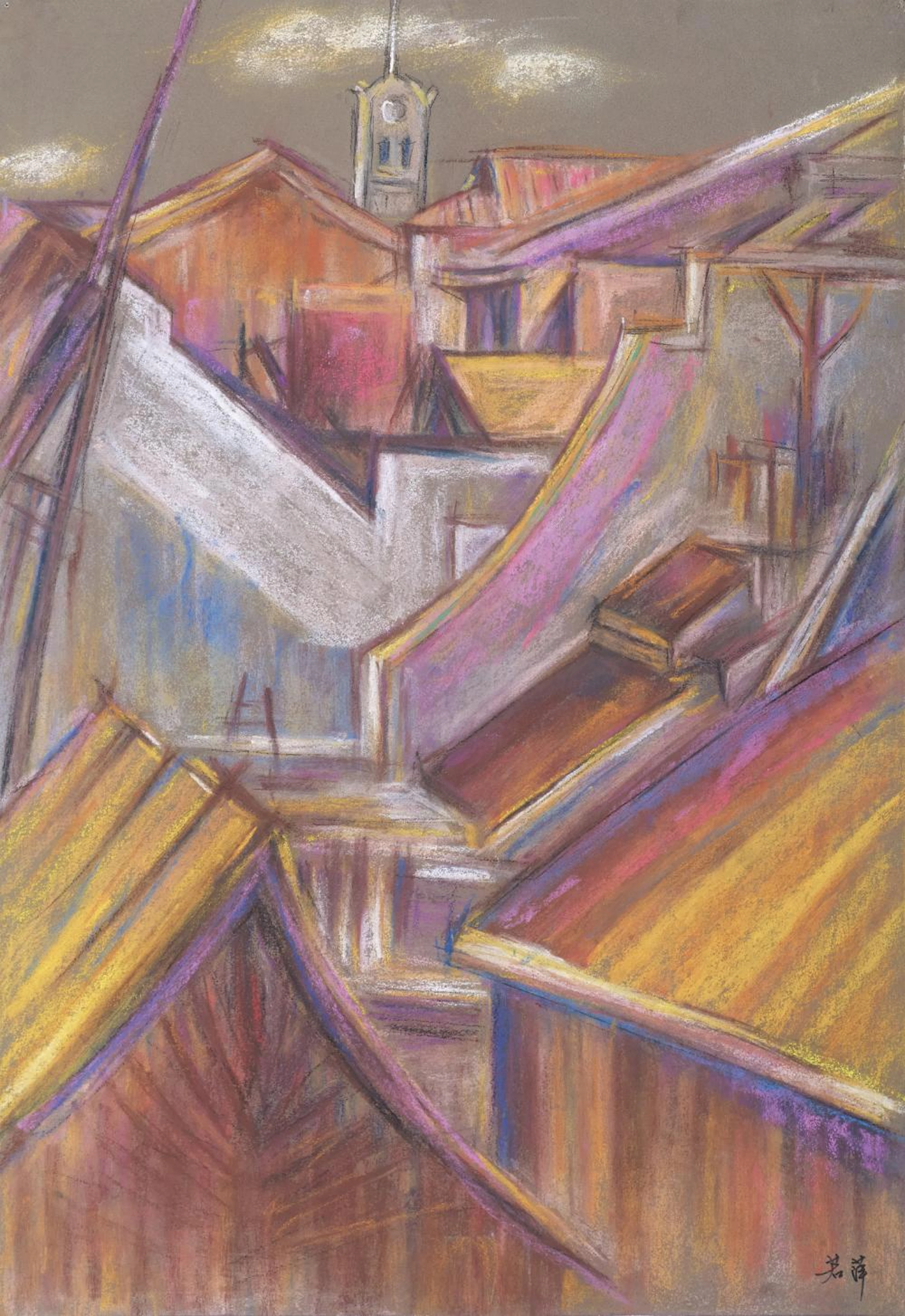 Kuo Juping (b. China, 1908 ? 1966) Rooftops