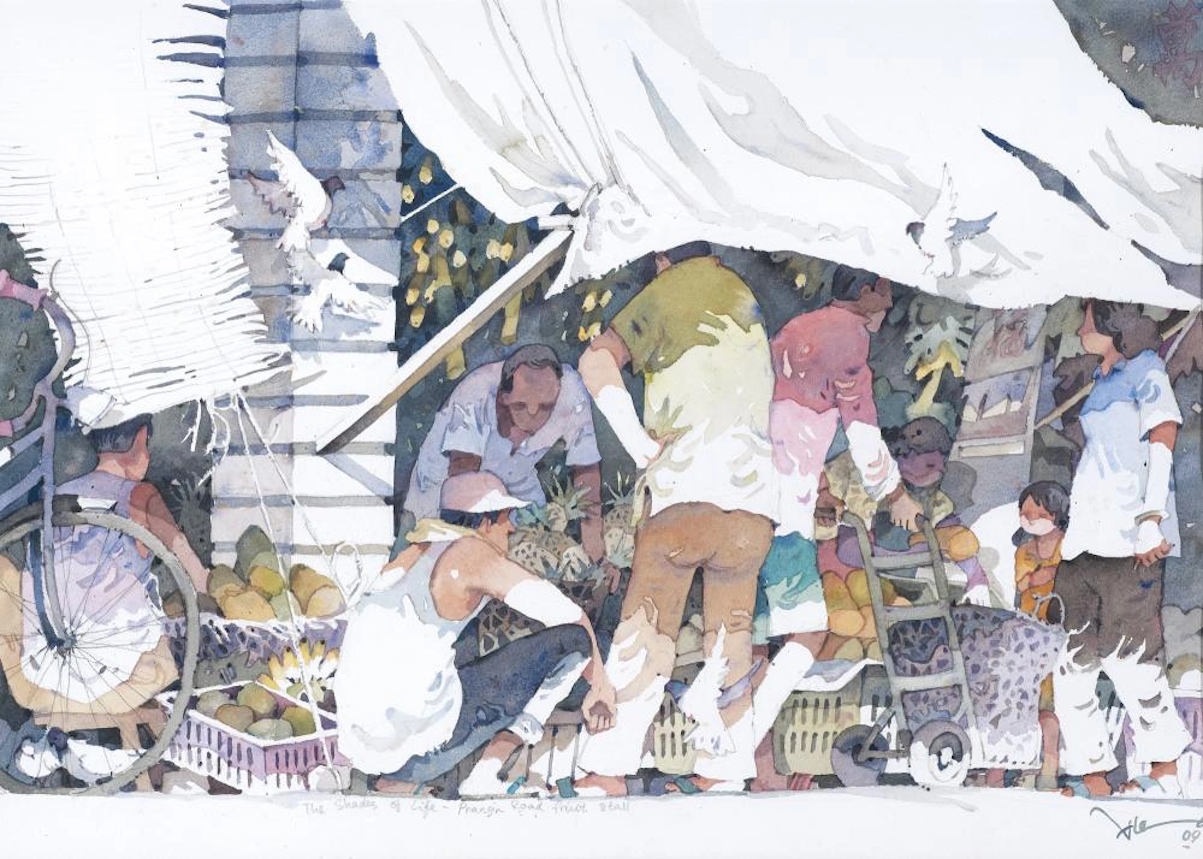Alex Leong (b. 1969) The Shades Of Life - Prangin Road Fruit Stall, 2009