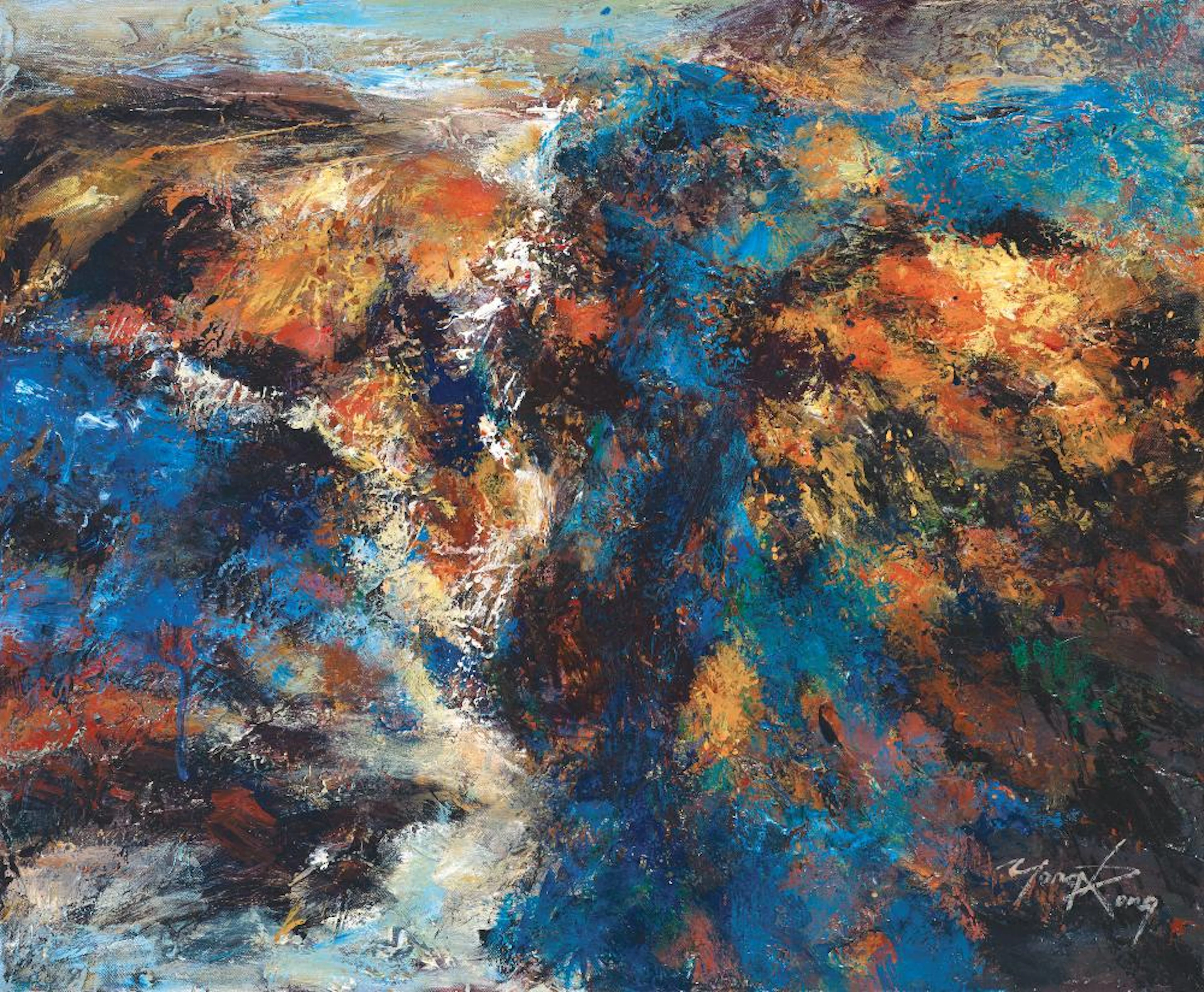 Foo Yong Kong, Dr. (b. Negeri Sembilan, 1948) Abstract Landscape, 2017