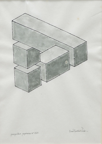 Oscar Reutersvärd Blandteknik 28x20
