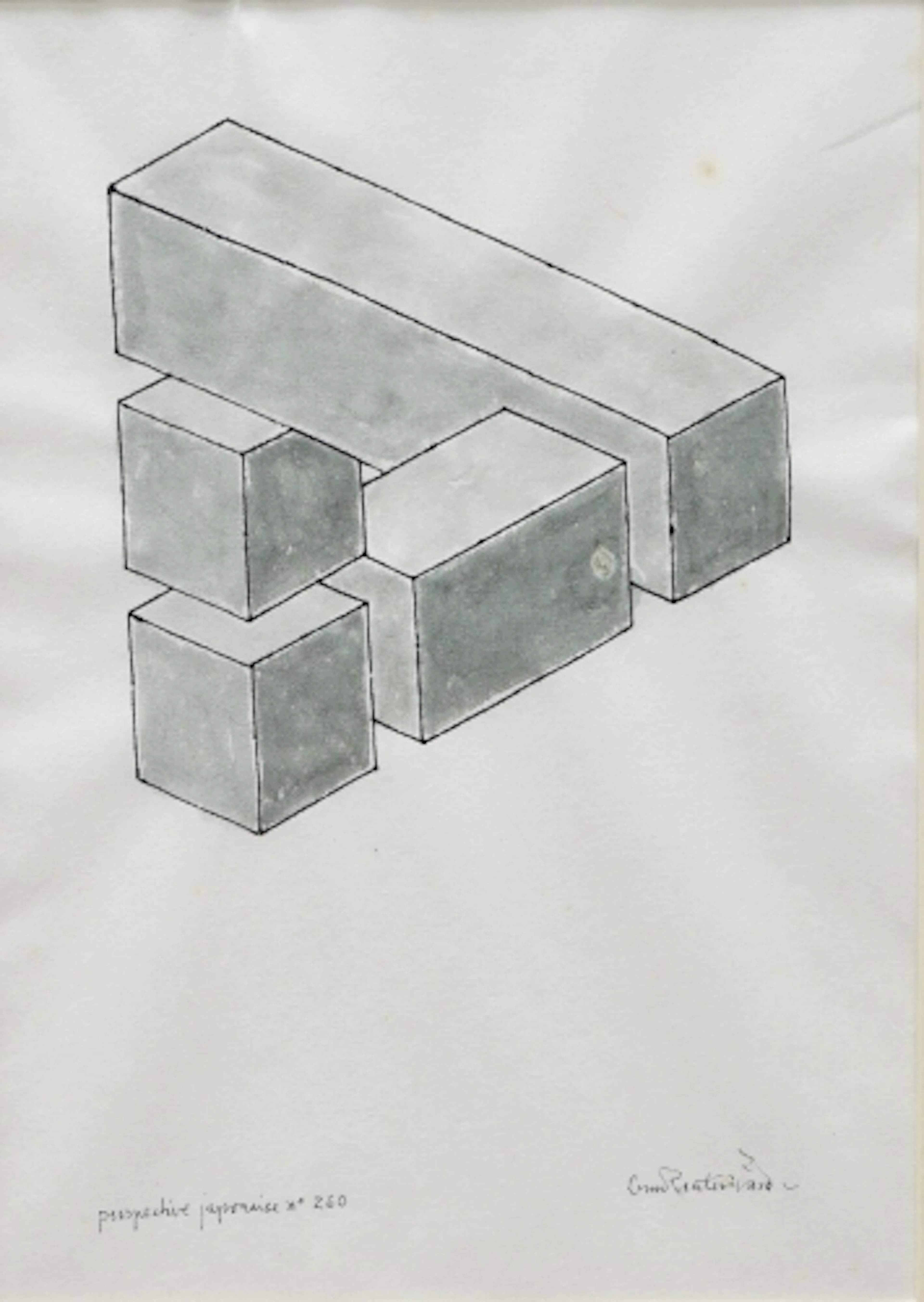 Oscar Reutersvärd Blandteknik 28x20