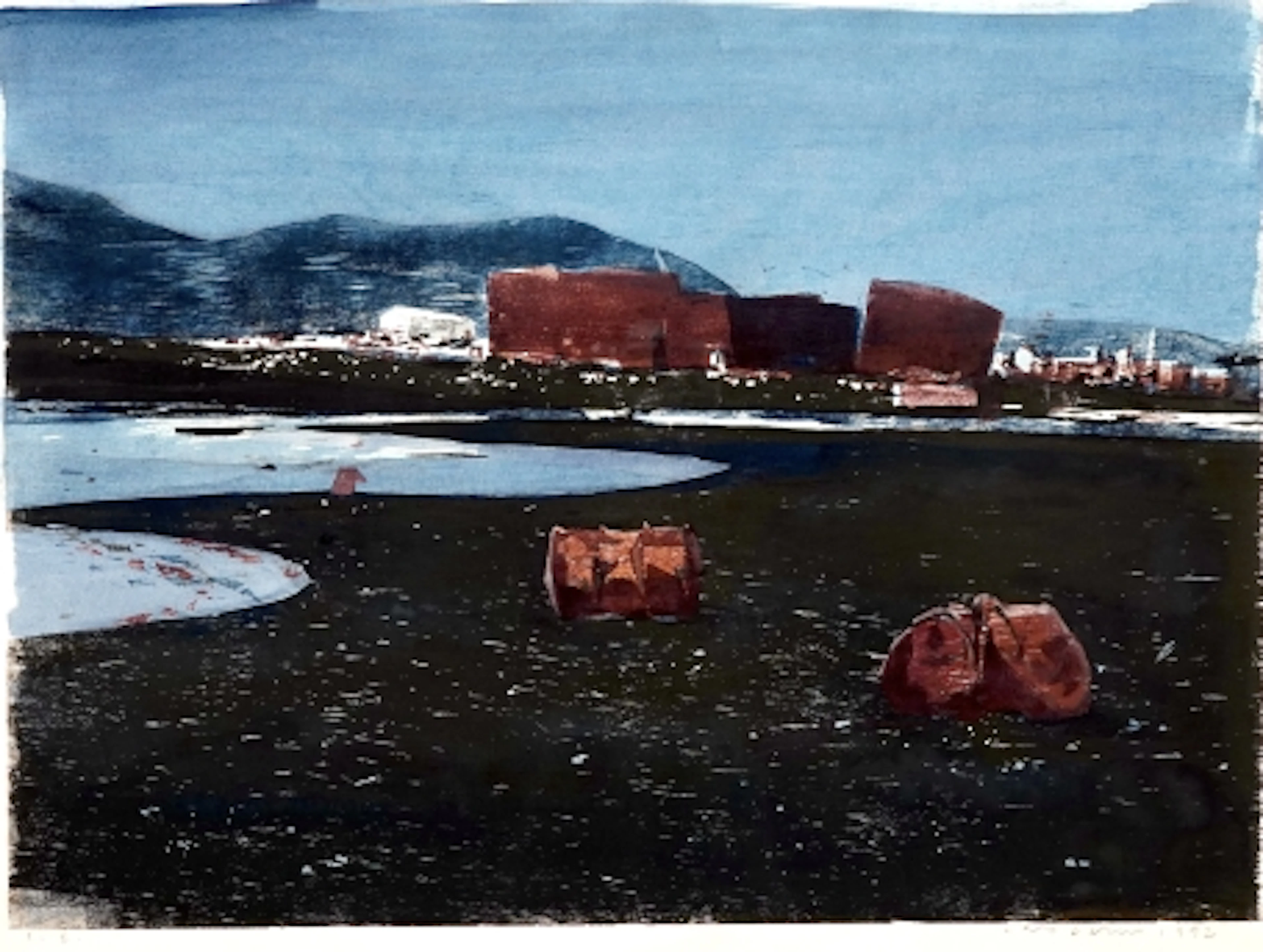 Lars Lerin Blandteknik 55x73