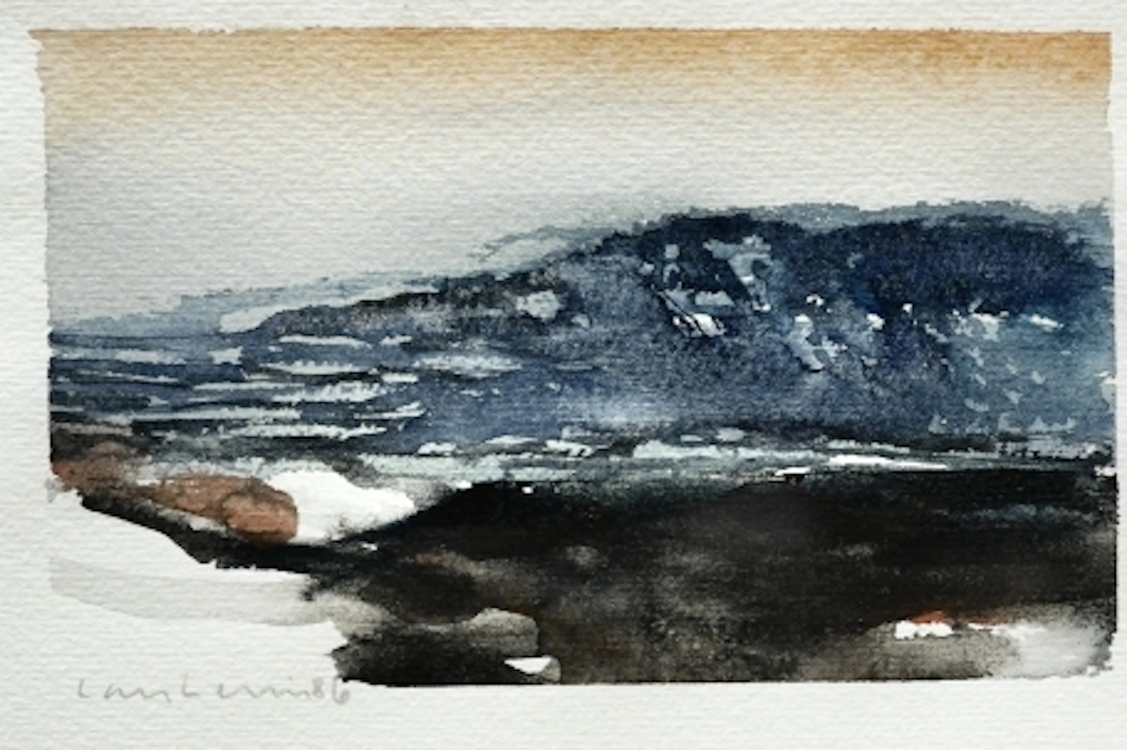 Lars Lerin Akvarell 11x16,5