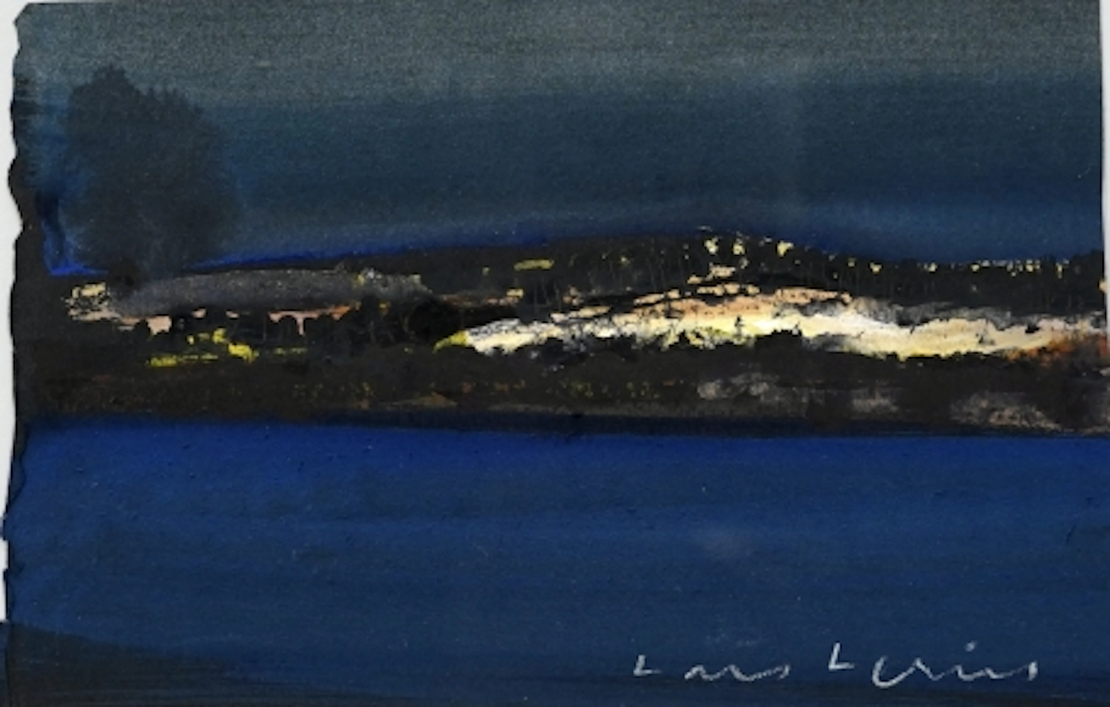 Lars Lerin Akvarell 12x18,5