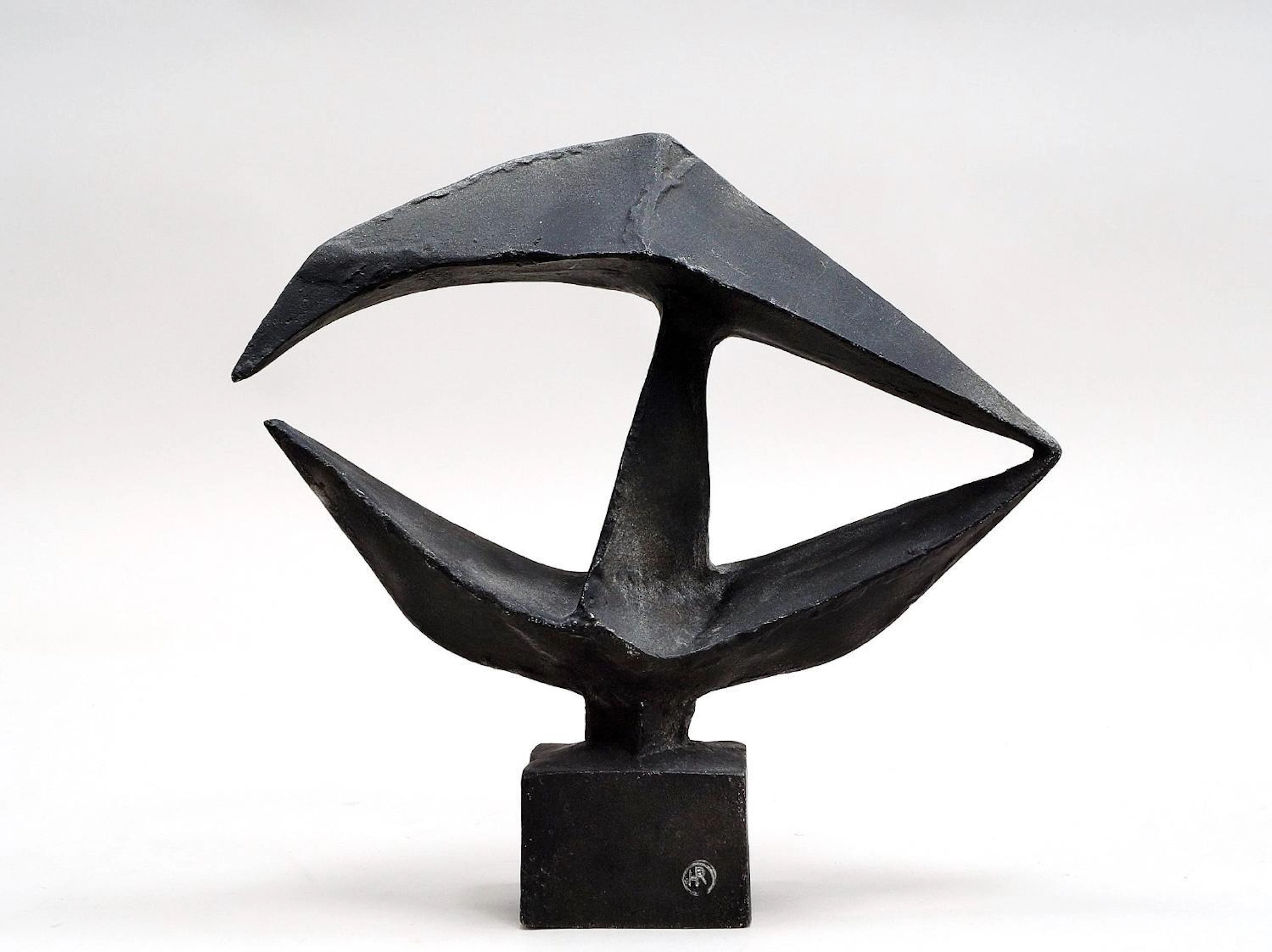 Herman Reÿers, Skulptur, patinerad aluminium, 25,5x26