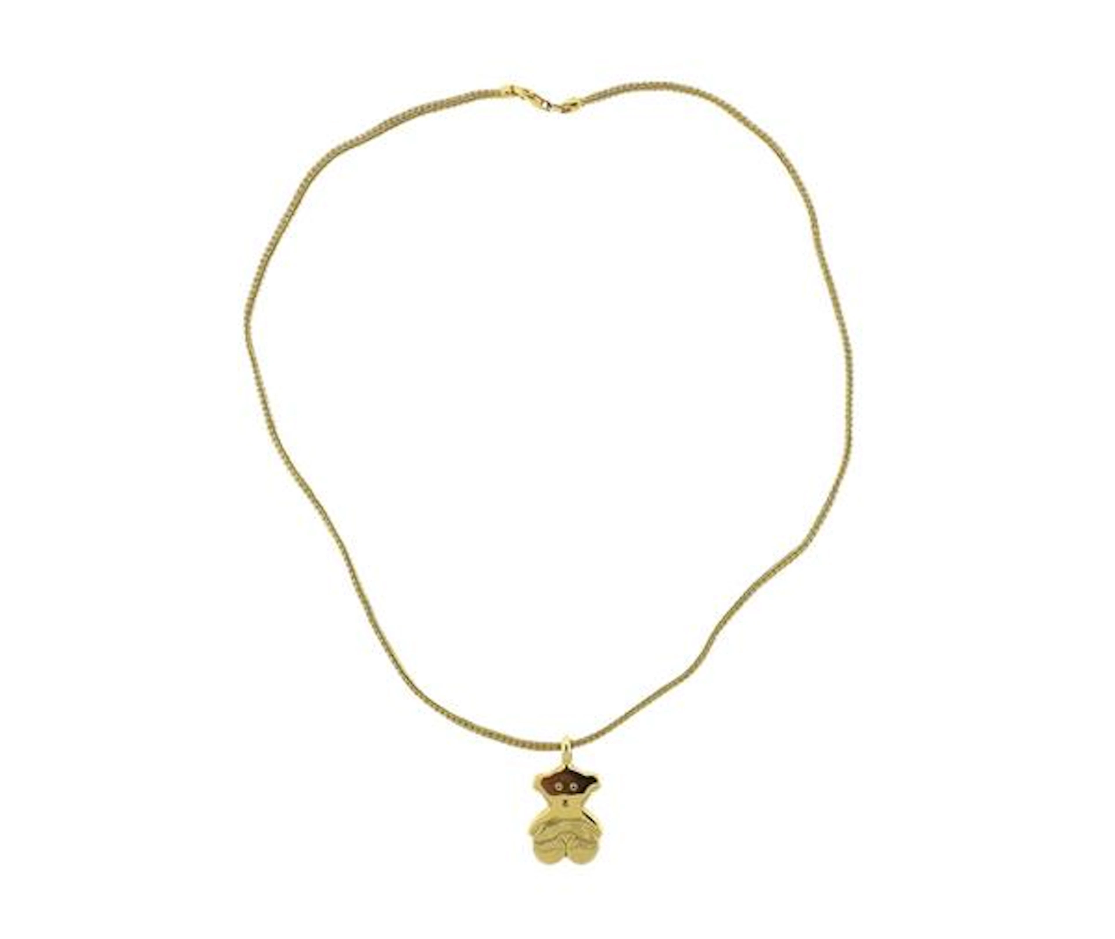 Tous 18K Gold Pendant Necklace