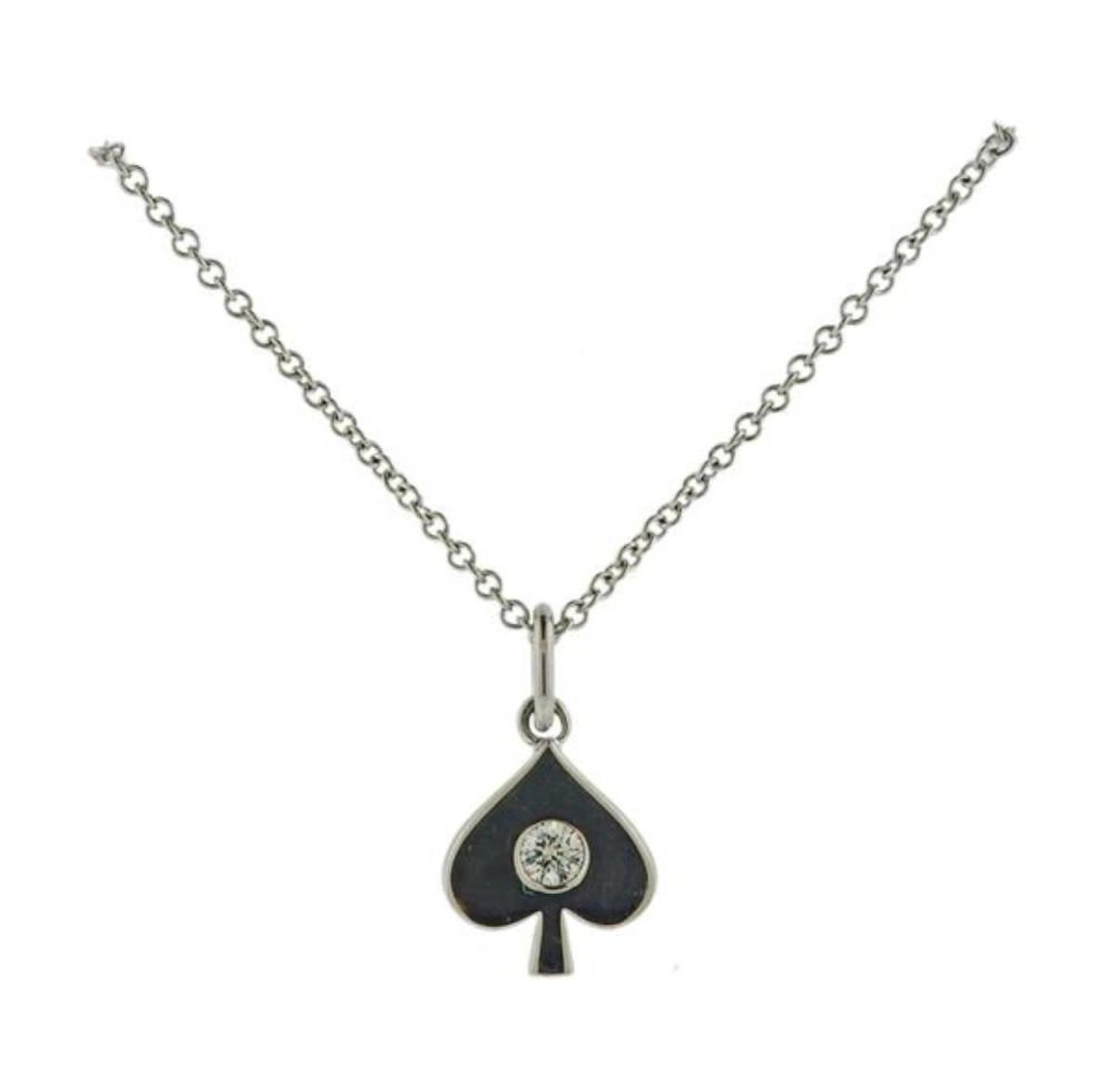 Hearts On Fire 18K Gold Diamond Spade Pendant Necklace