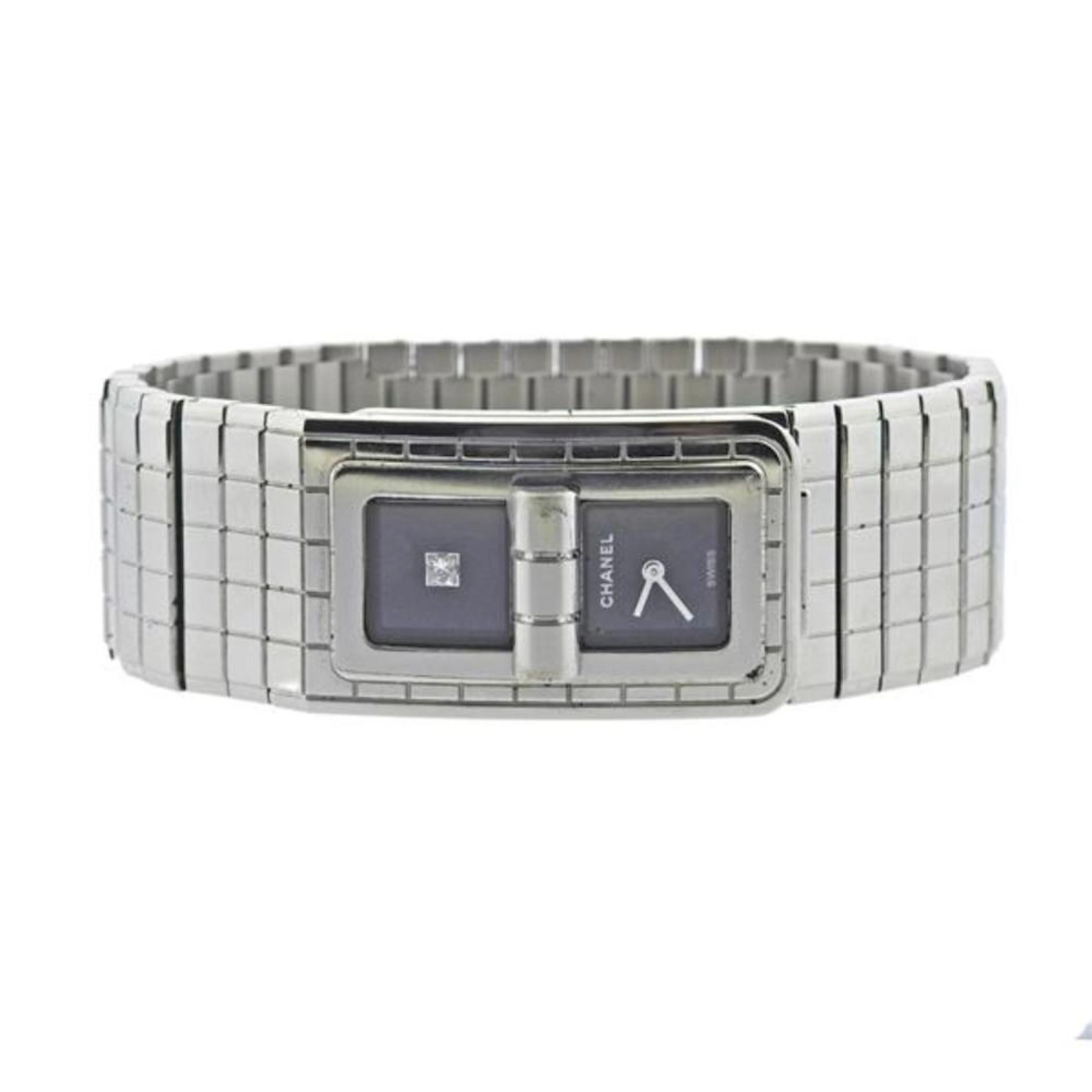 Chanel Code Coco Steel Diamond Watch Bracelet H5144