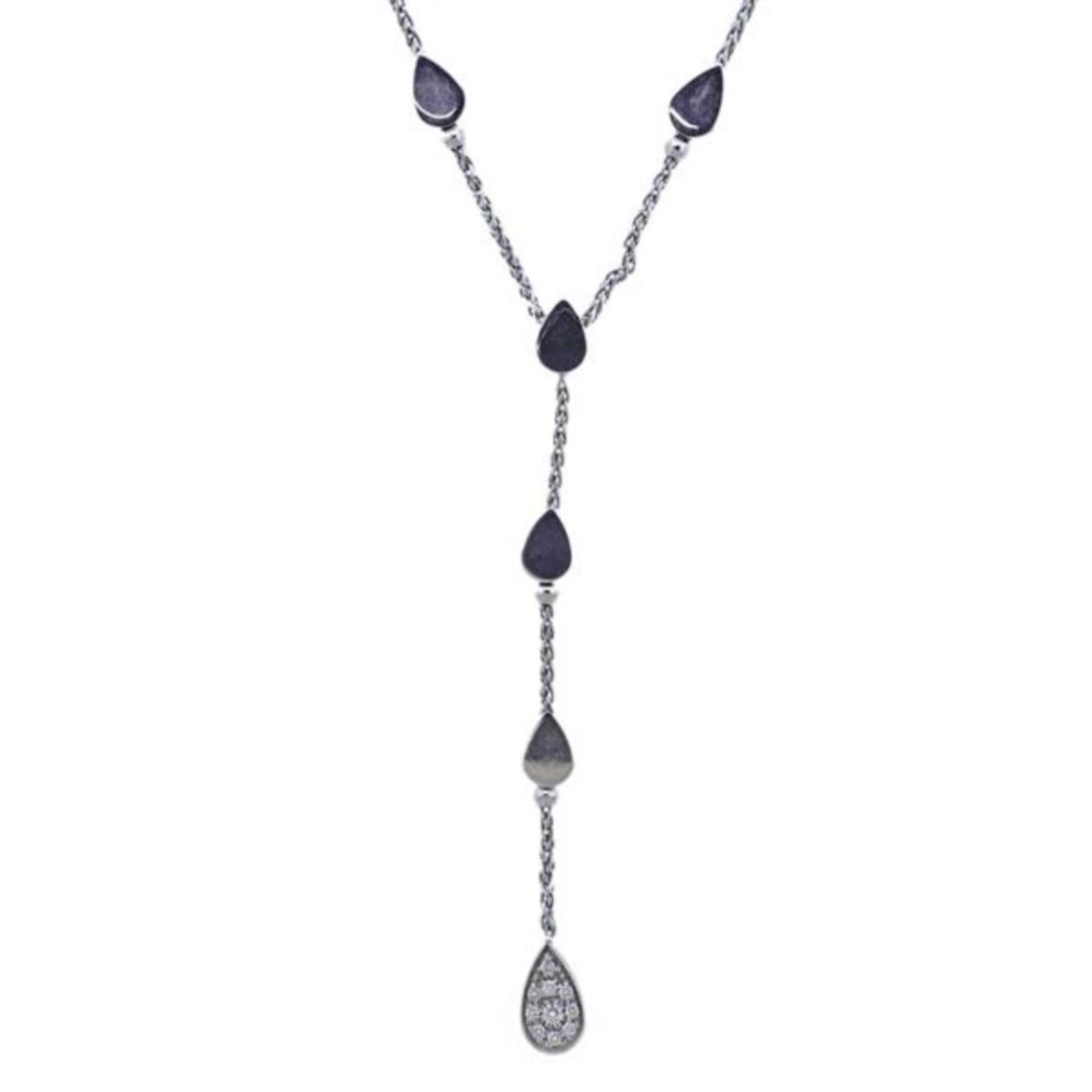 Piaget 18k Gold Diamond Teardrop Necklace