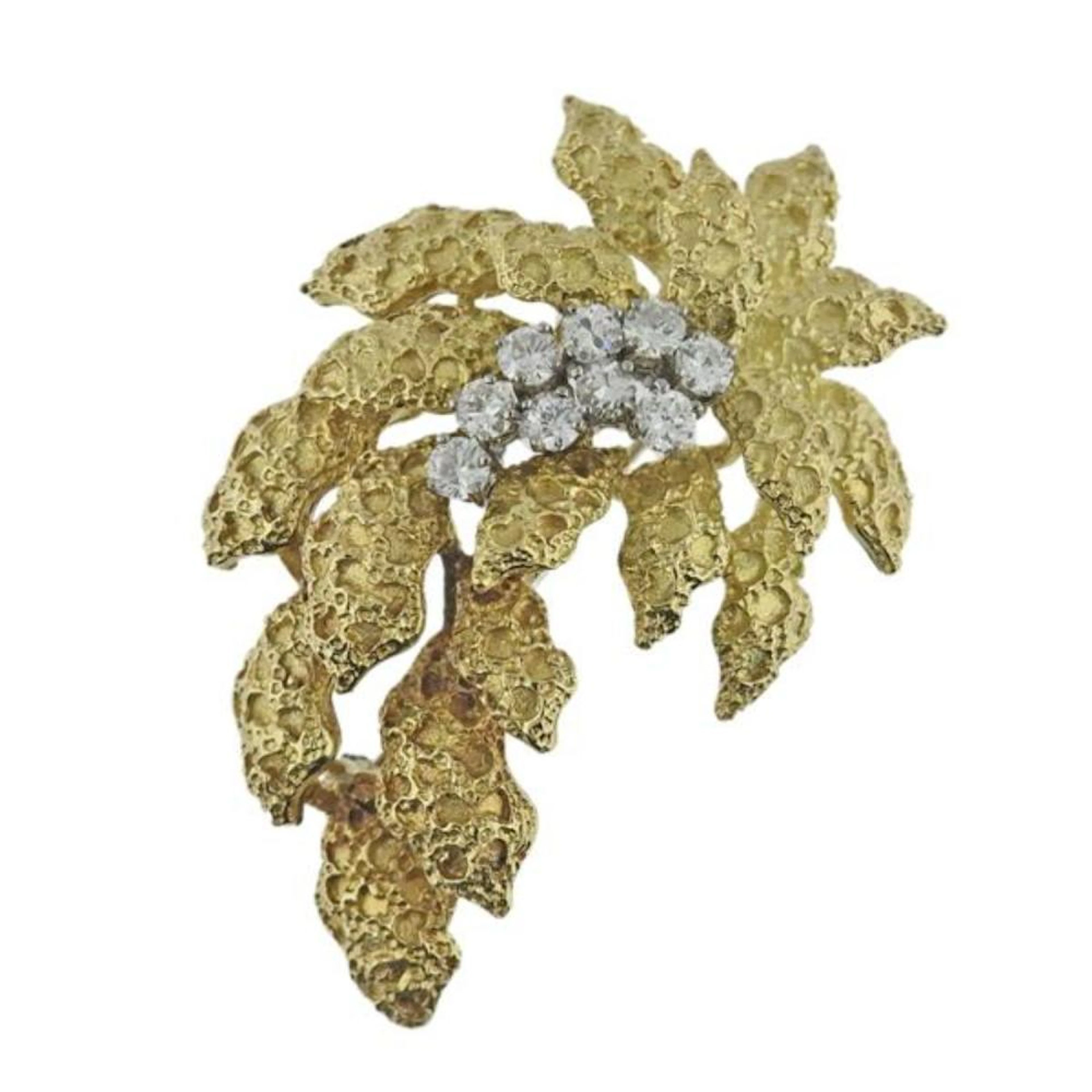 Frascarolo 18k Gold Diamond Brooch Pi