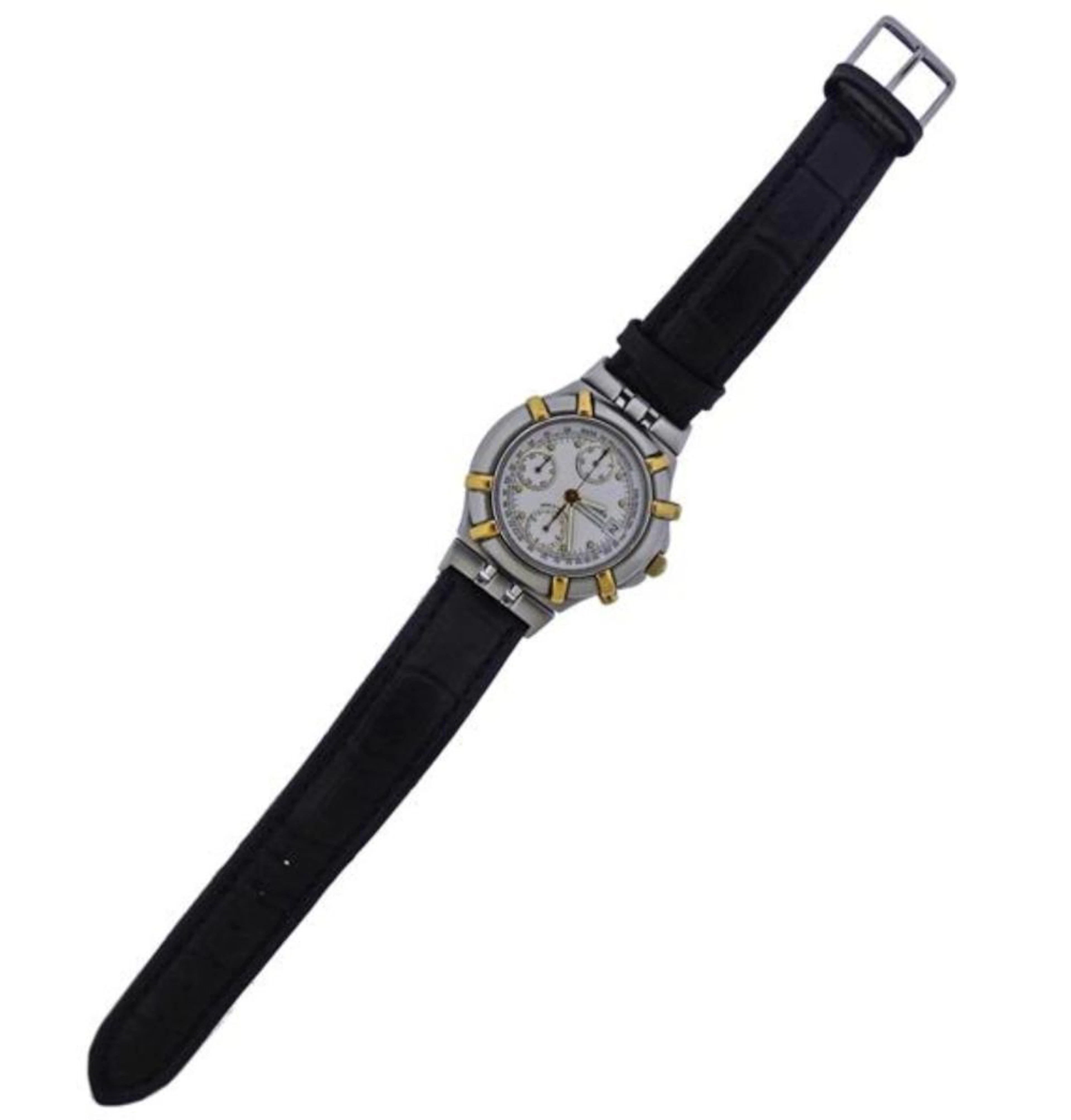 Krieger Stainless 18k Gold Chronograph Chronometer Automatic Watch B 929