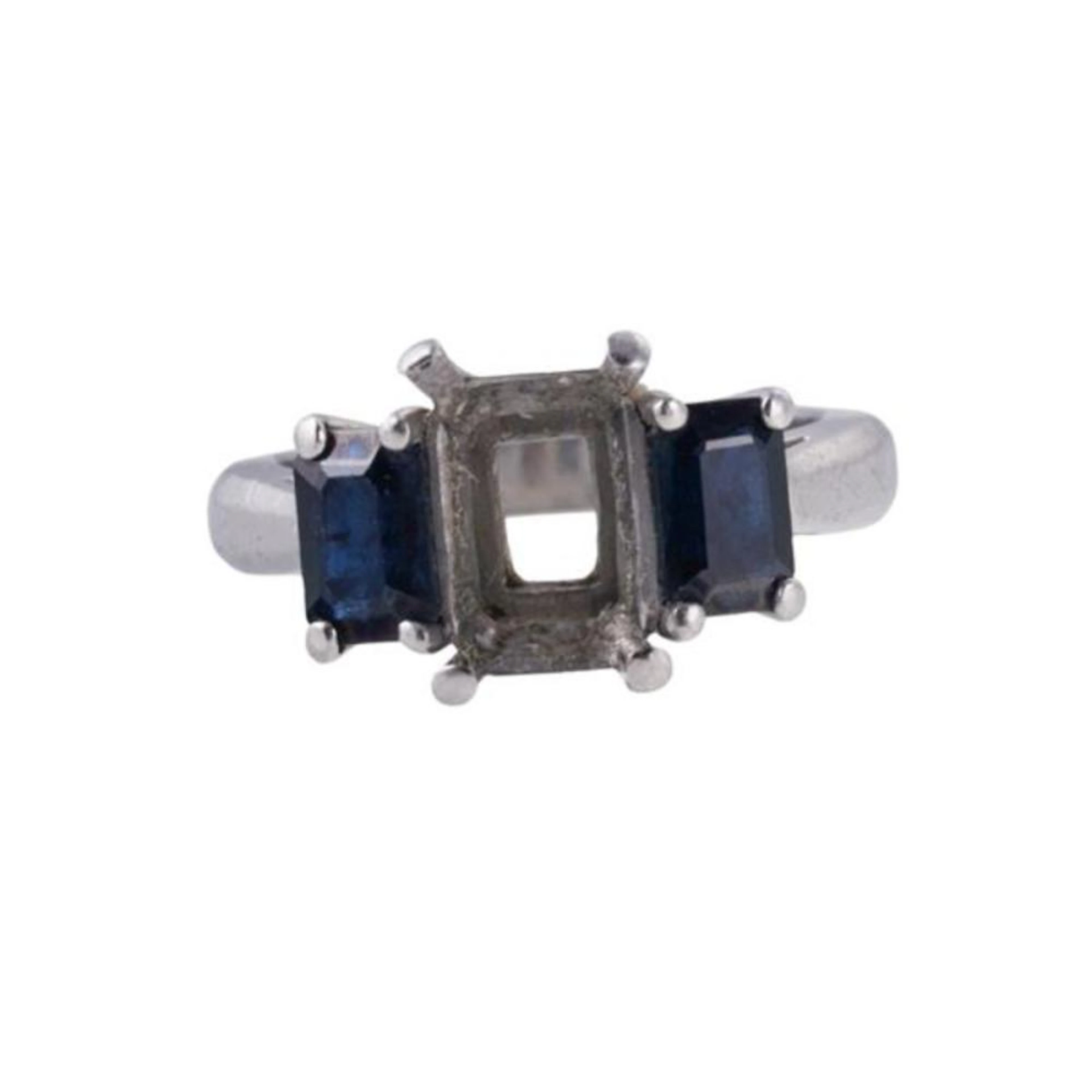Platinum Sapphire Engagement Ring Mounting