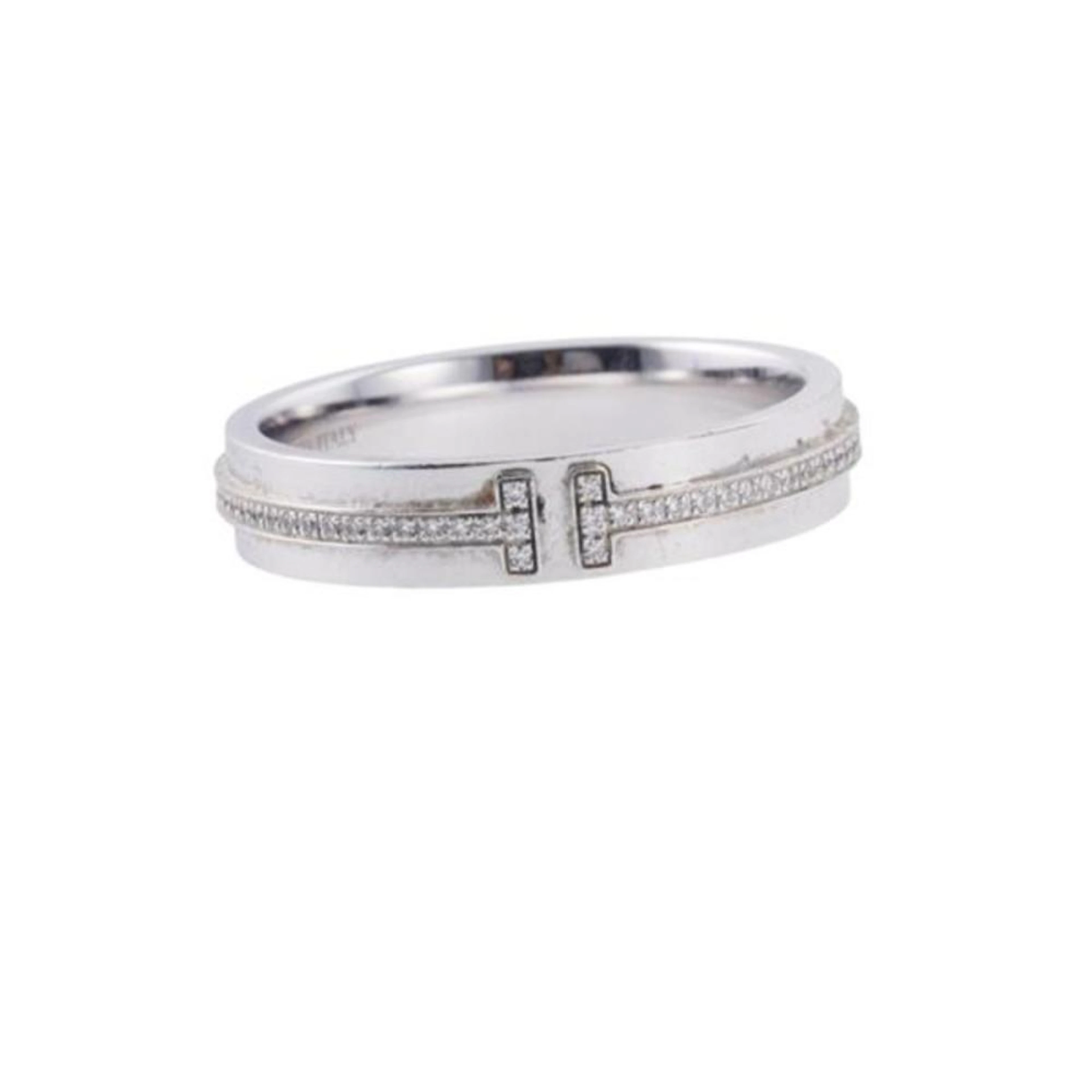 Tiffany & Co 18k Gold Diamond Wedding Band Ring
