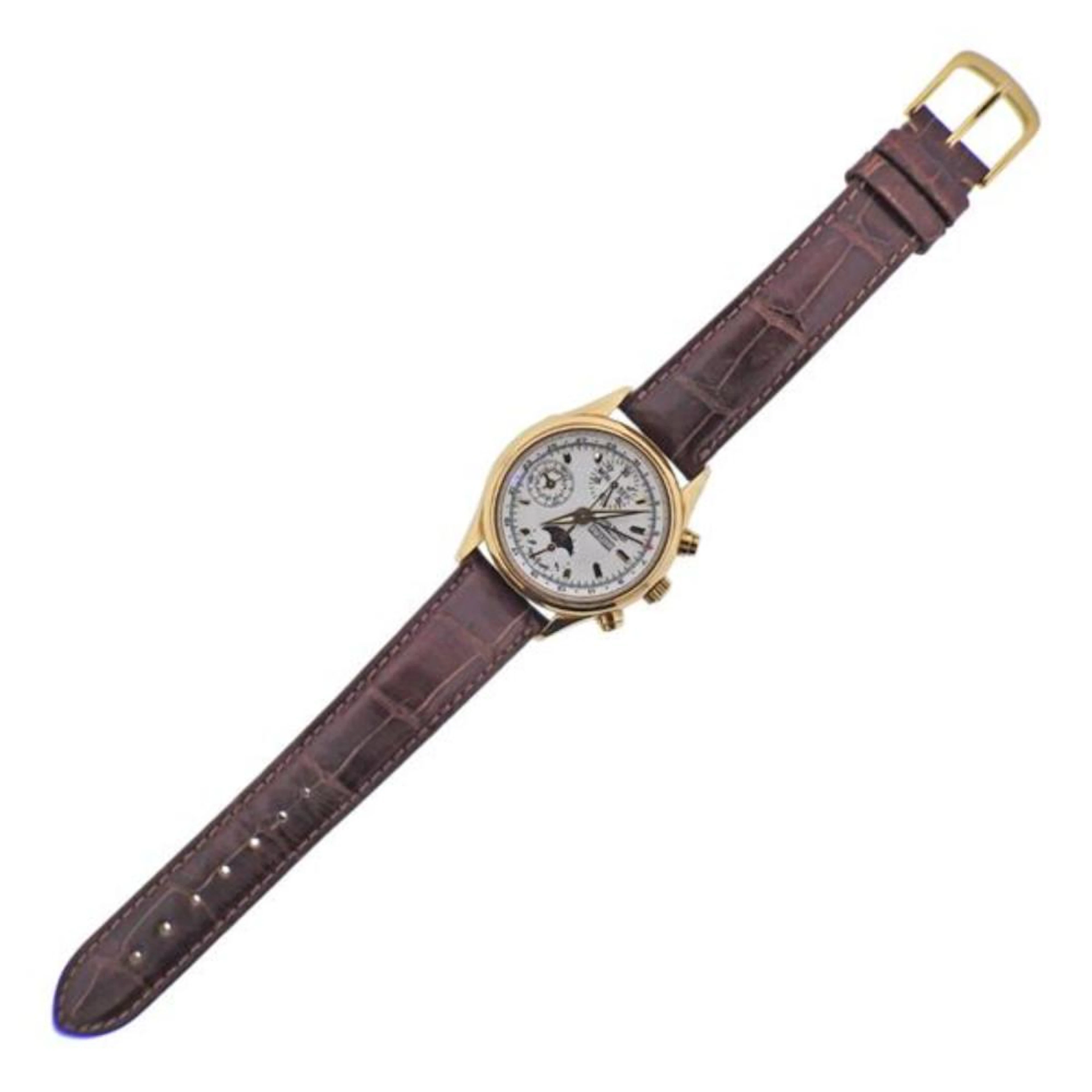 Armand Nicolet Complete Calendar 18k Gold Automatic Watch AN7049A
