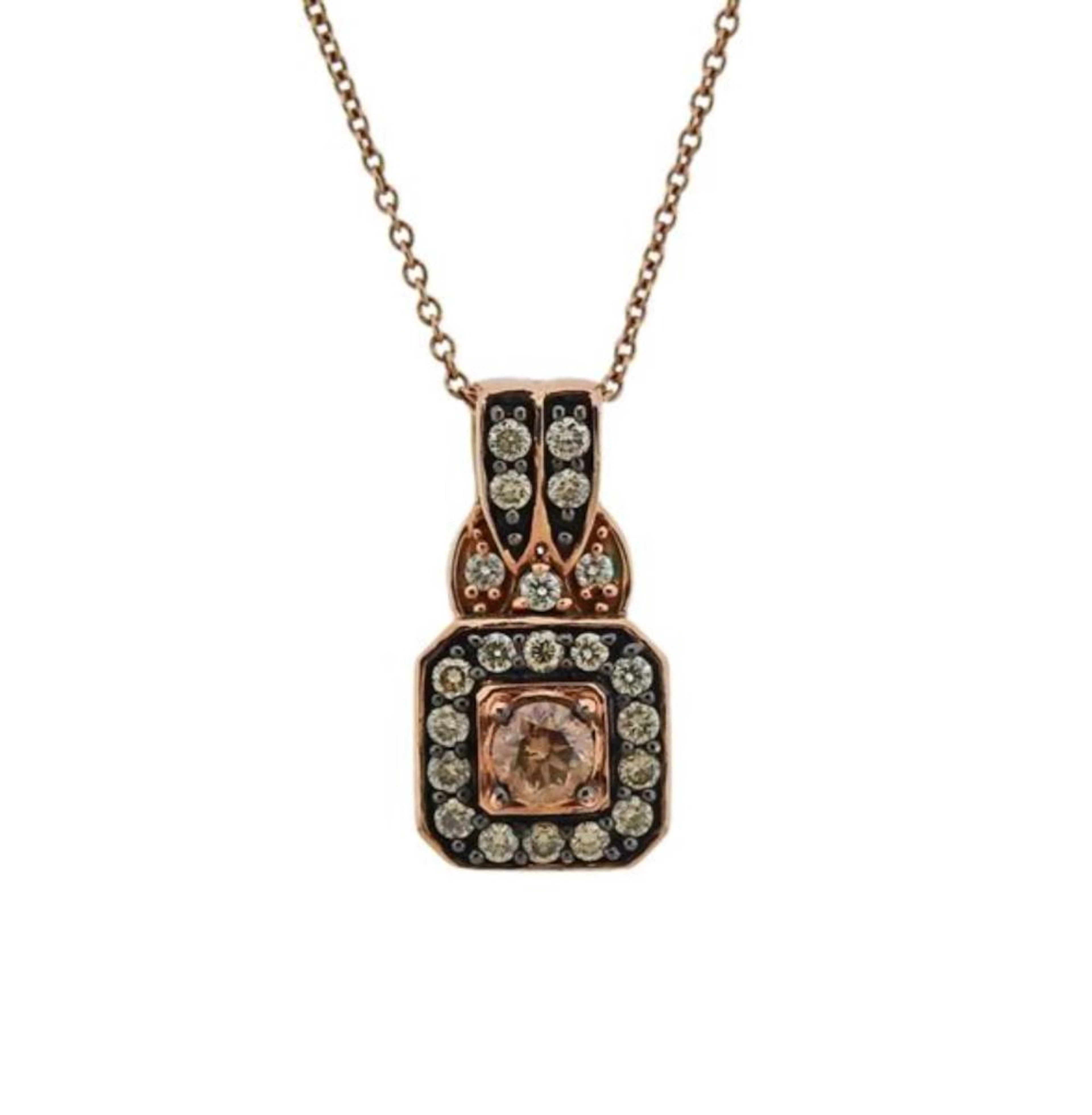 Le Vian LeVian 14k Gold Fancy Diamond Pendant on Necklace