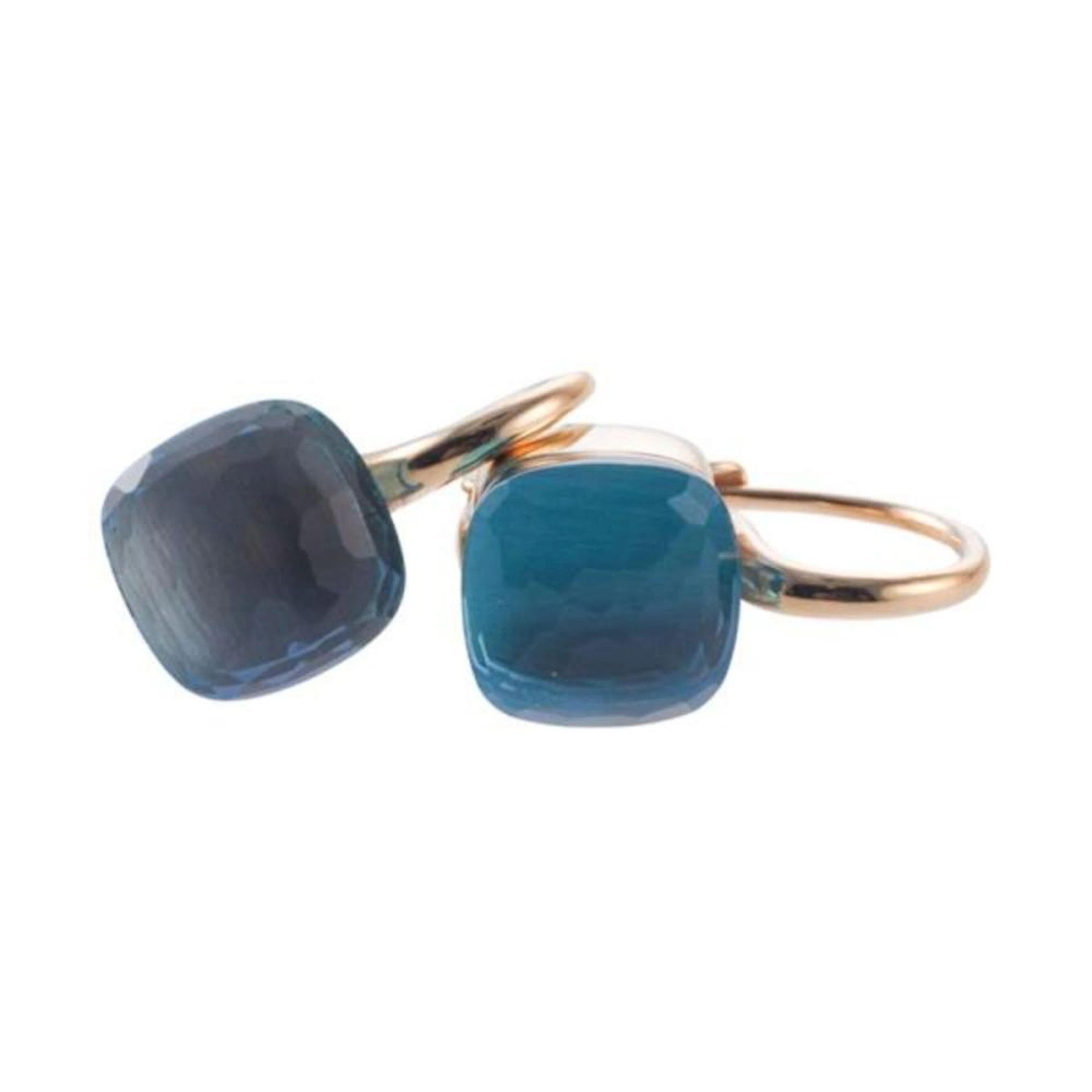 Pomellato 18k Gold Blue Topaz Earrings