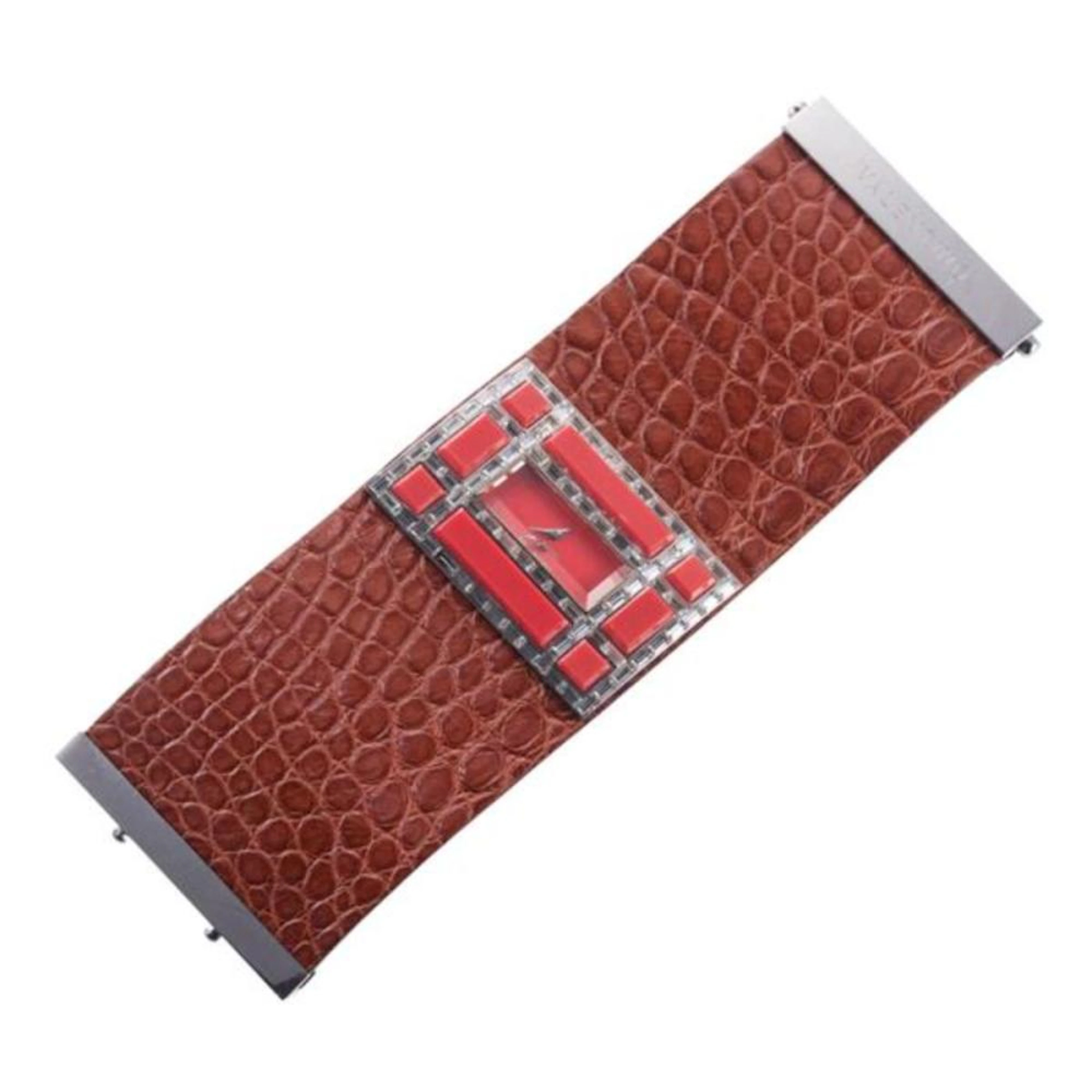 Valentino Lady's Leather Watch Bracelet 8751100055