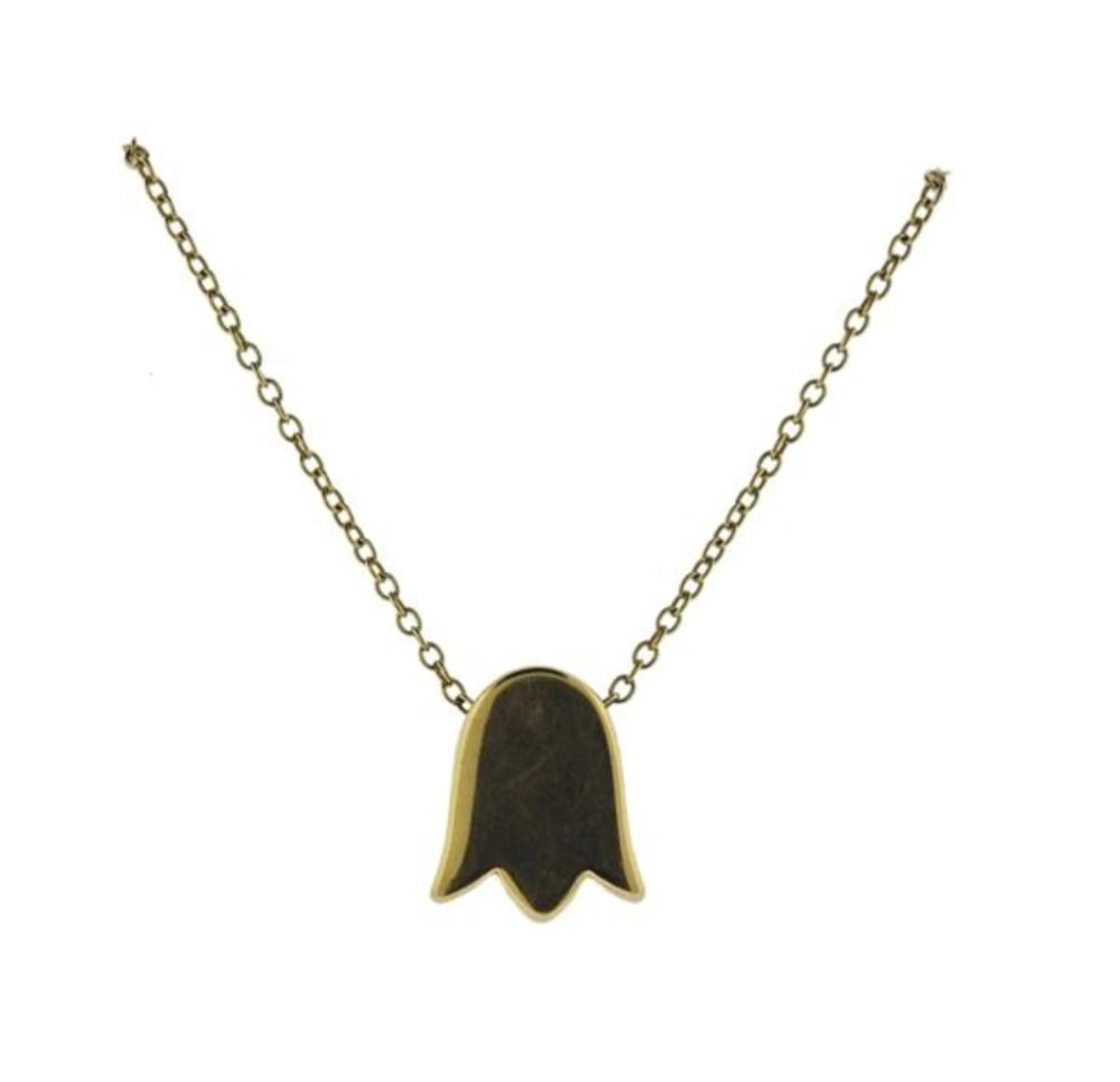 Tous 18K Gold Tulip Pendant Neckalce