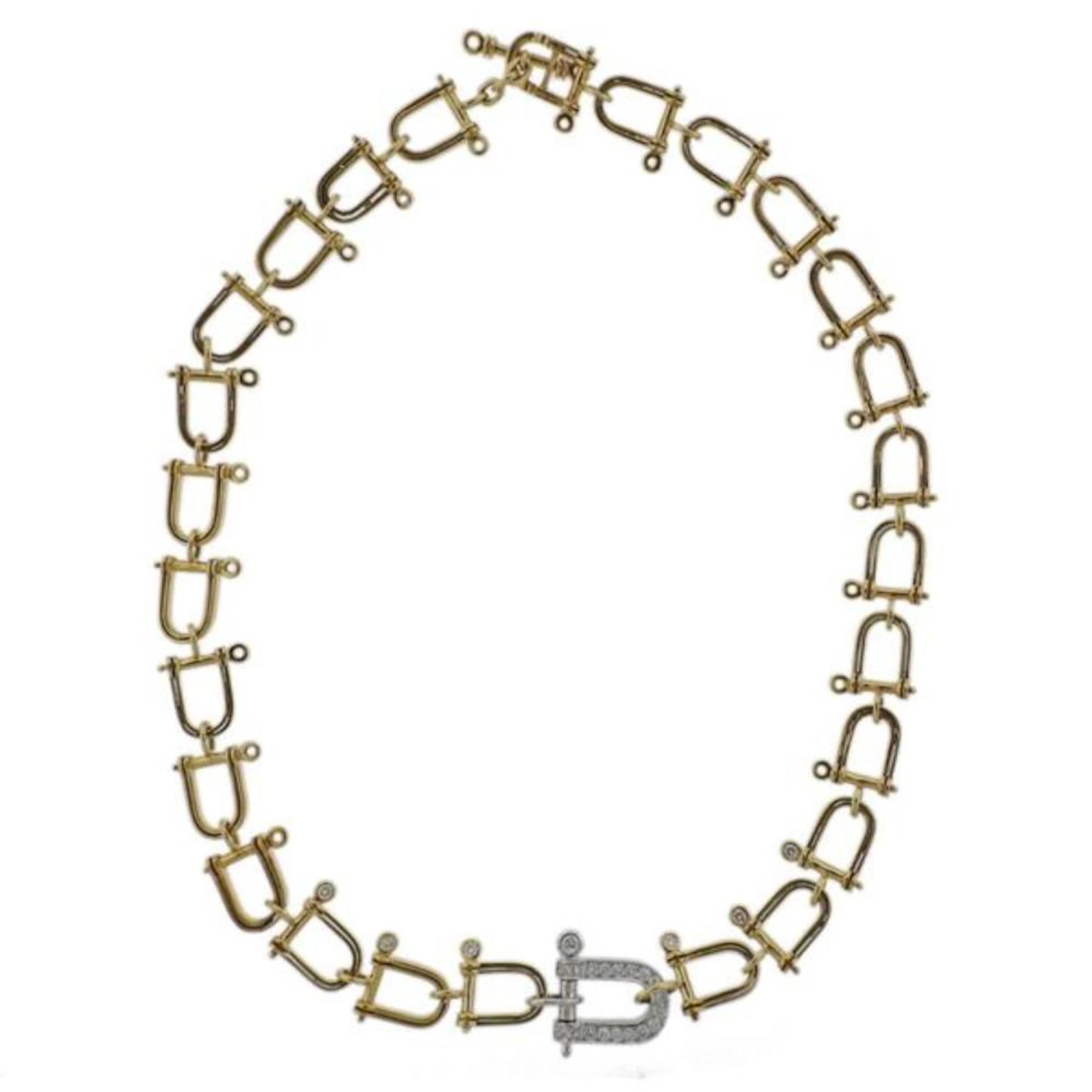 Puig Doria 18K Gold Diamond Link Necklace