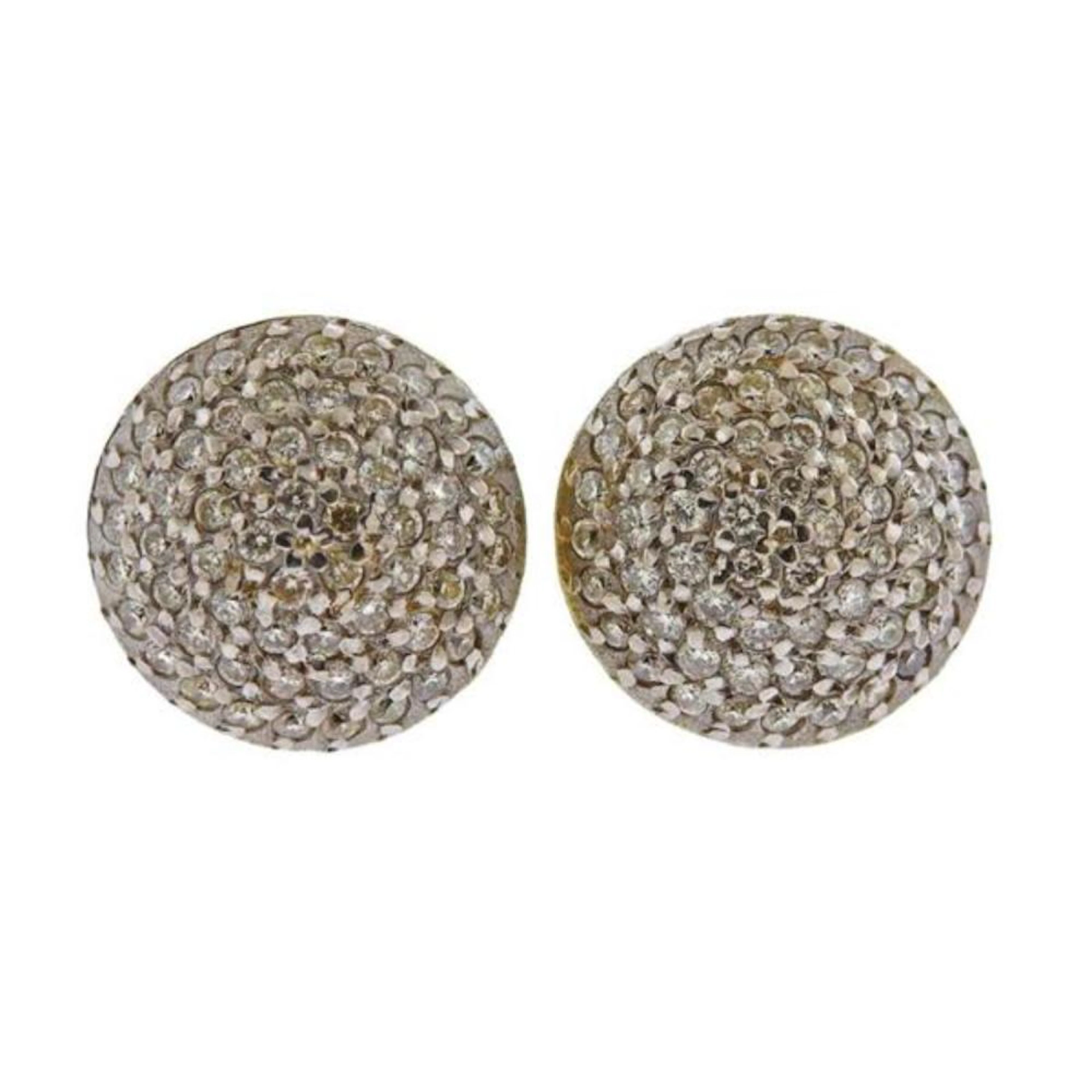 Gurhan Lentil 24k 18k Gold Diamond Stud Earrings