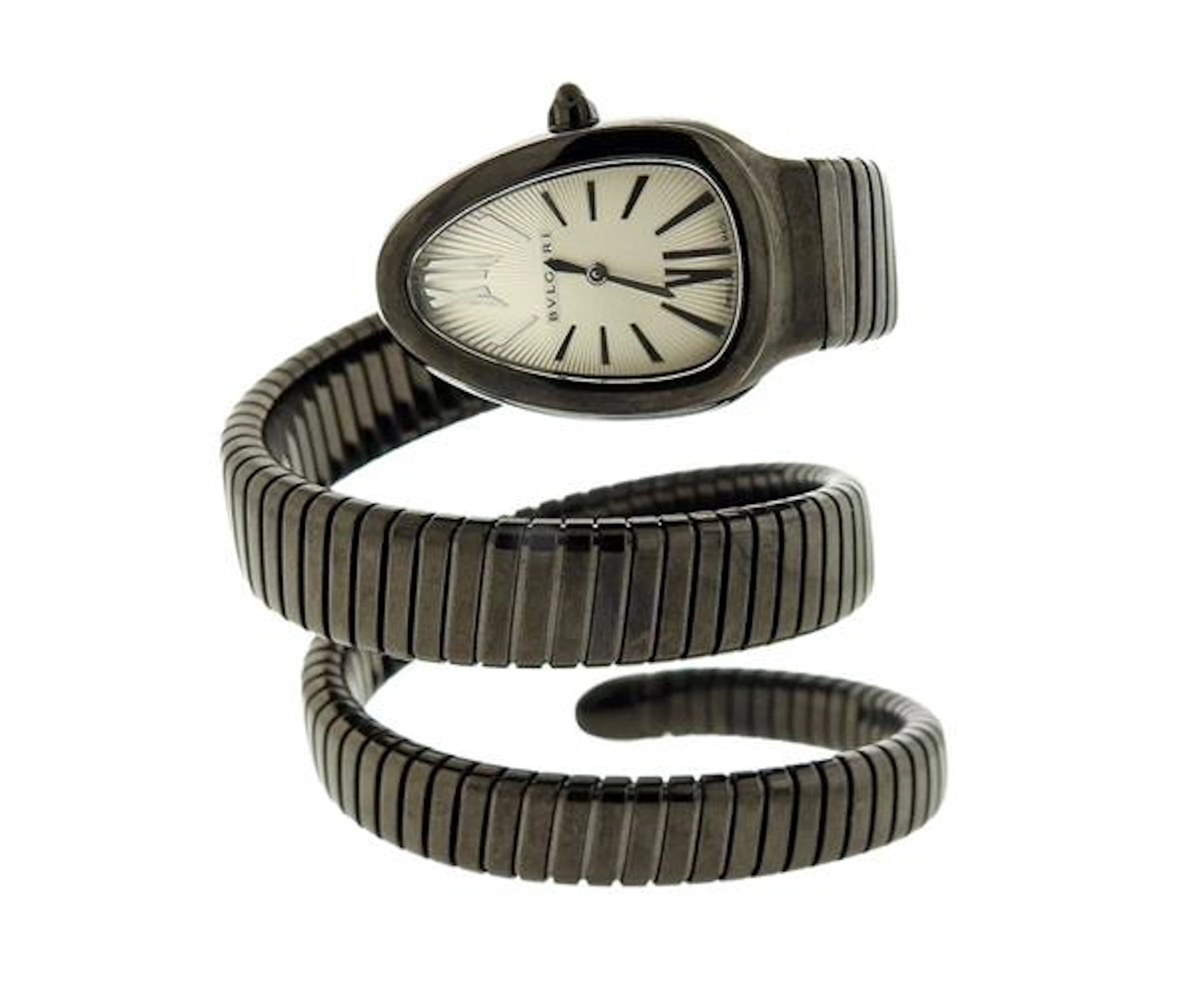 Bvlgari Bulgari Serpenti Spiga Ceramic Wrap Watch Bracelet SP35S