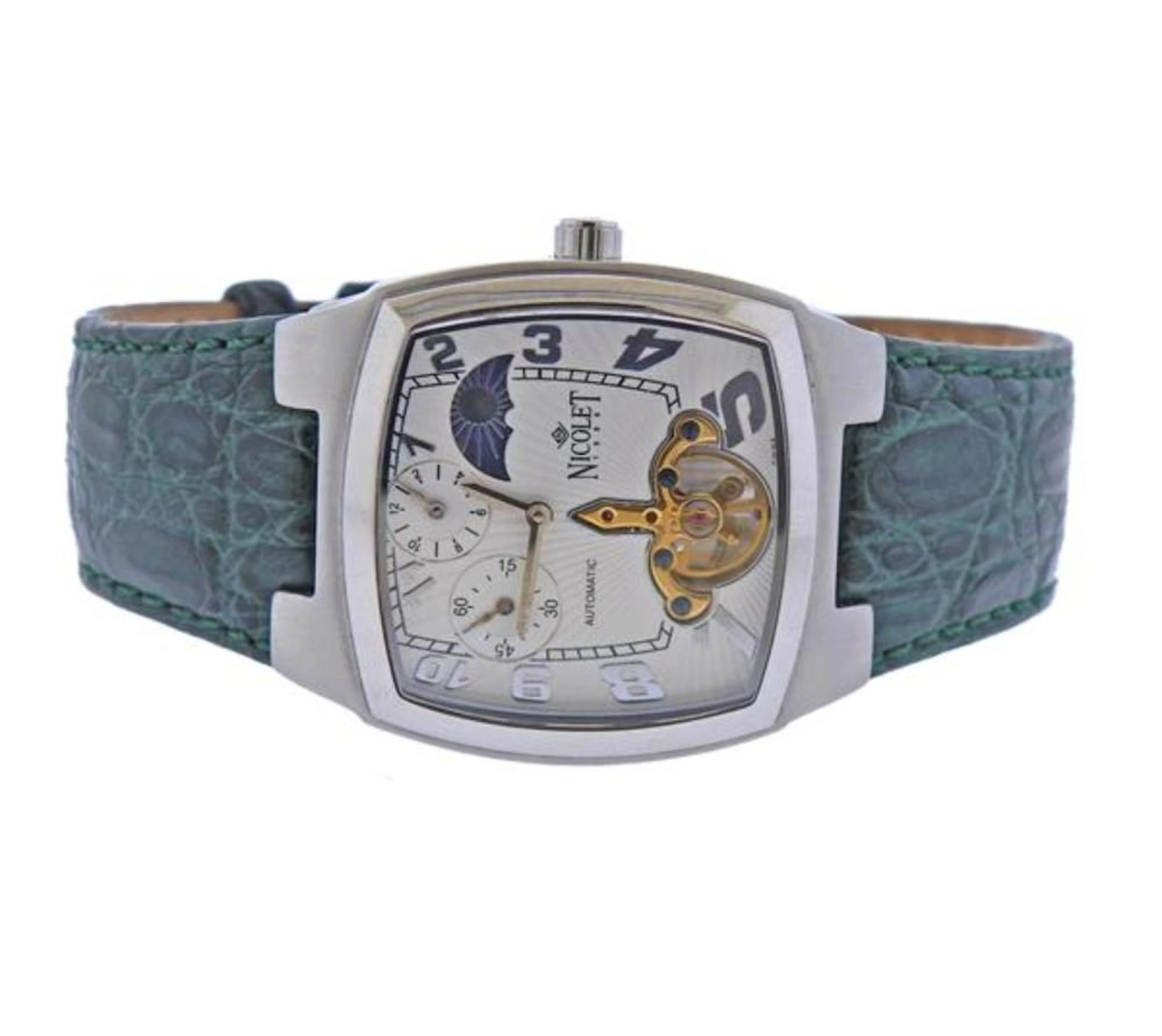 Nicolet Stainless Steel Automatic Watch