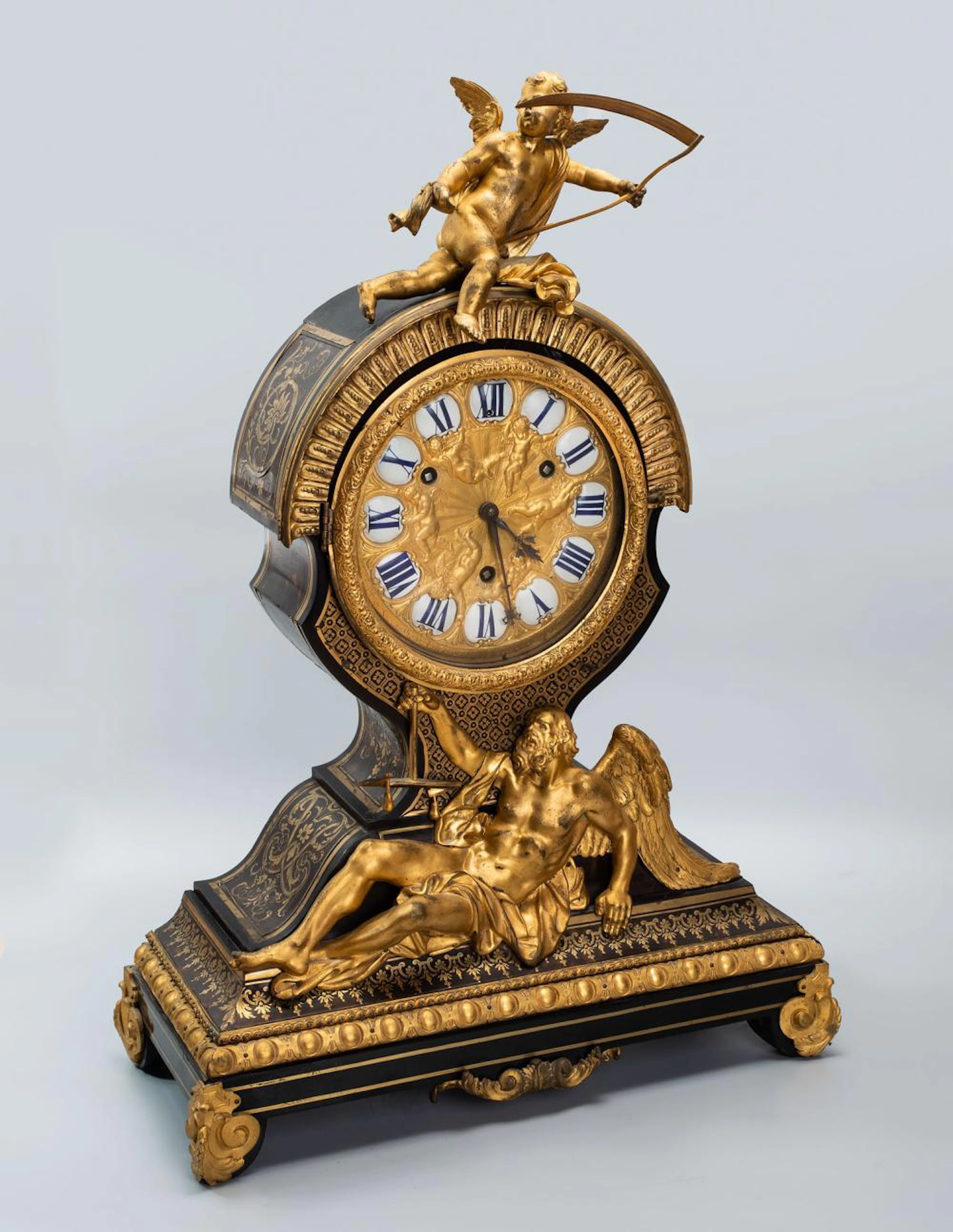 A Magnificent Antoine Gaudron Louis XVI Wood and Gilt Bronze Clock