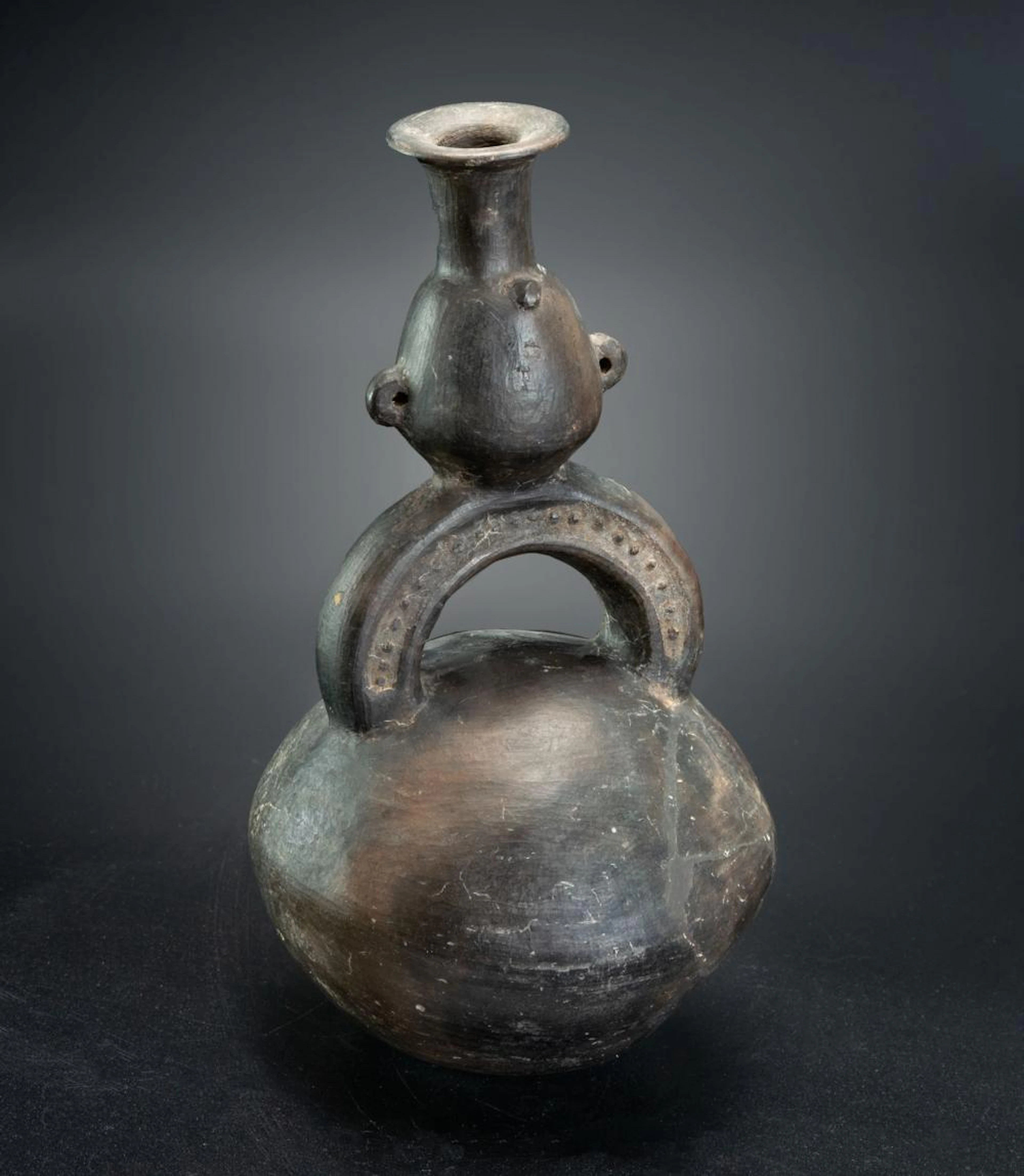 A Spout-and-Stirrup Bottle, Inca, Peru, 1450-1534 CE