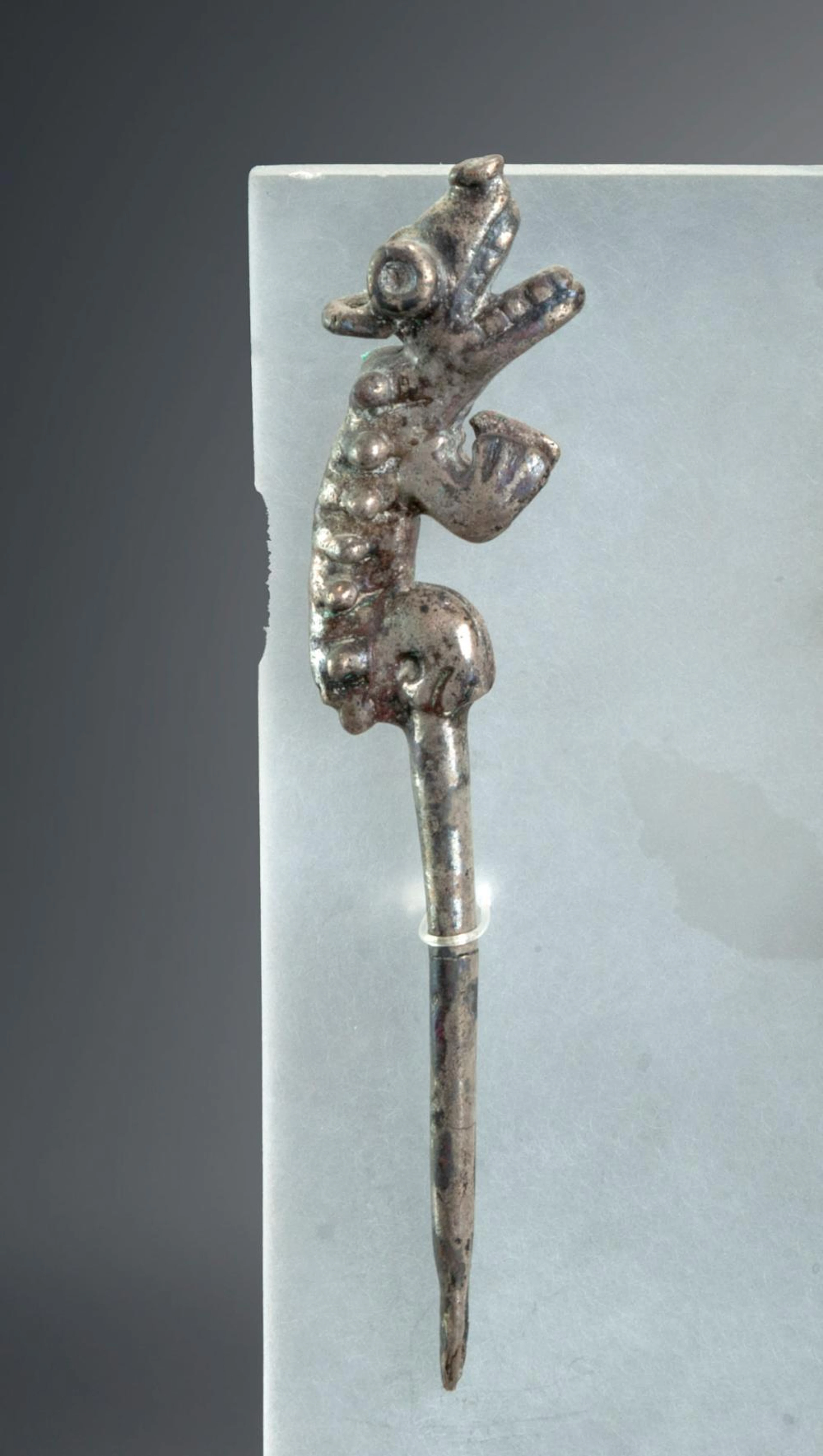 A Silver Spatula with Animal-Shaped Handle, Chimu, Peru, 900-1470 CE