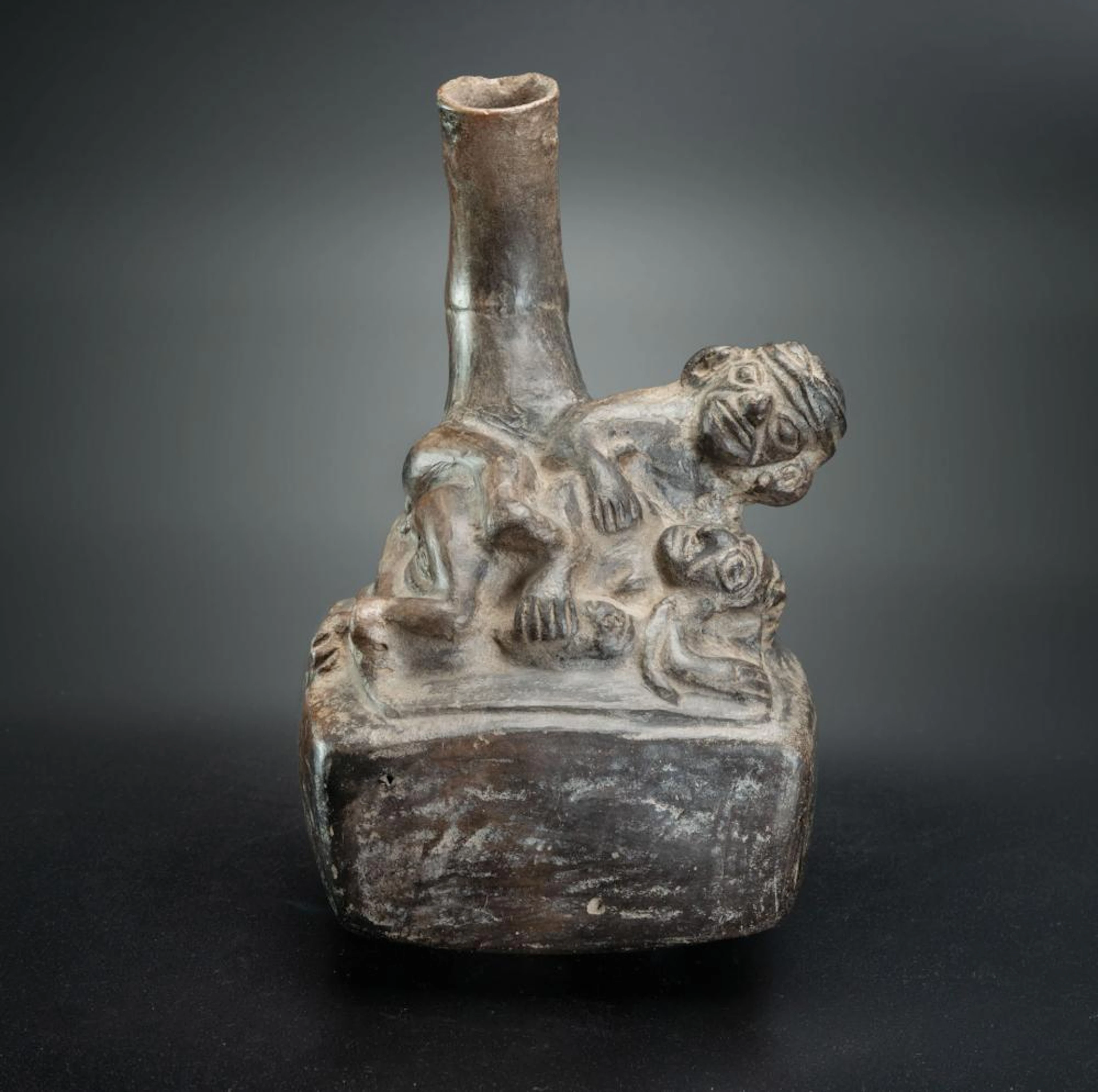 A Stirrup-Spout Bottle: Erotic Scene, Chimu, Peru, 900-1534 CE
