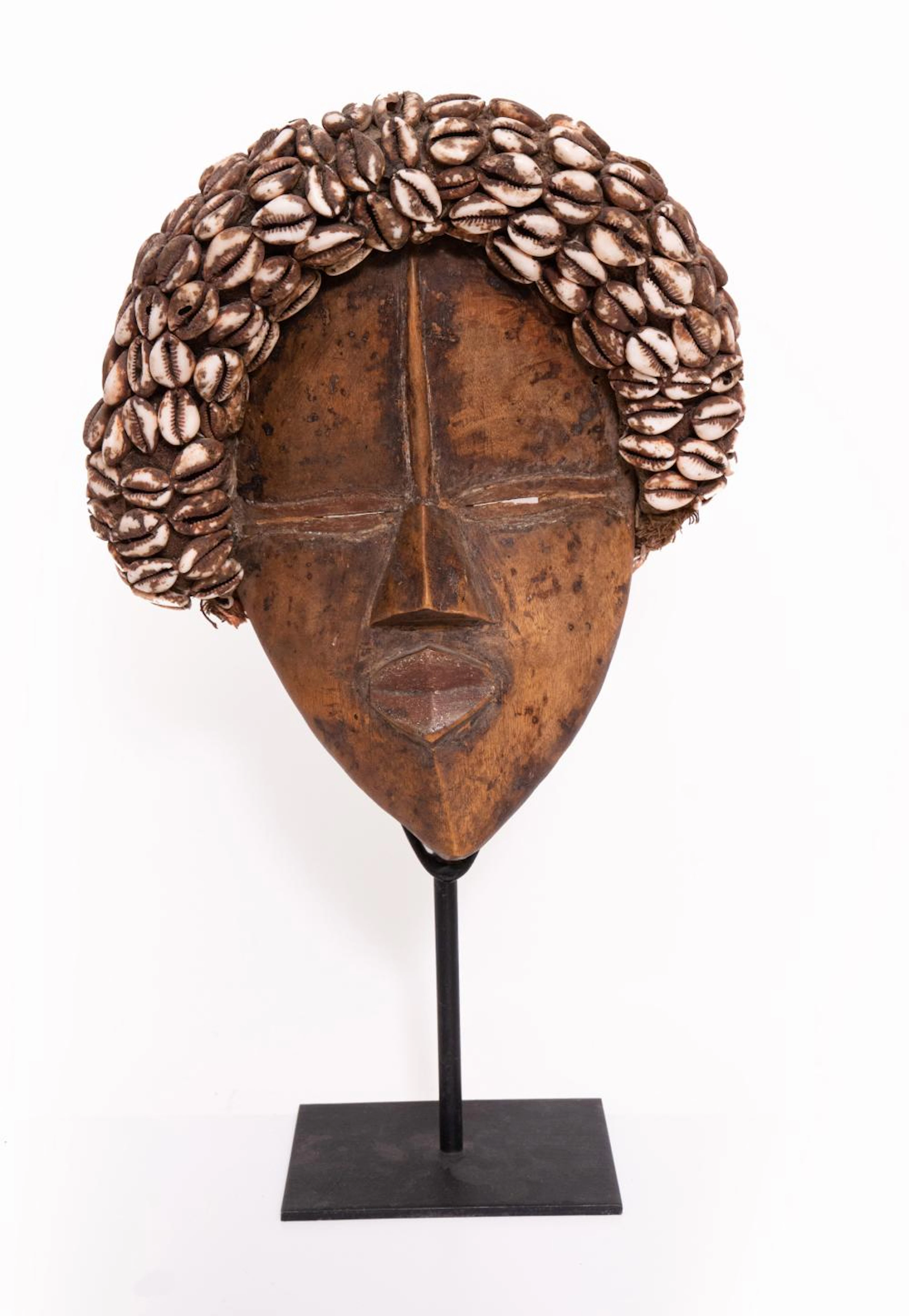 A Deangle Dan Mask with Shells, Ivory Coast