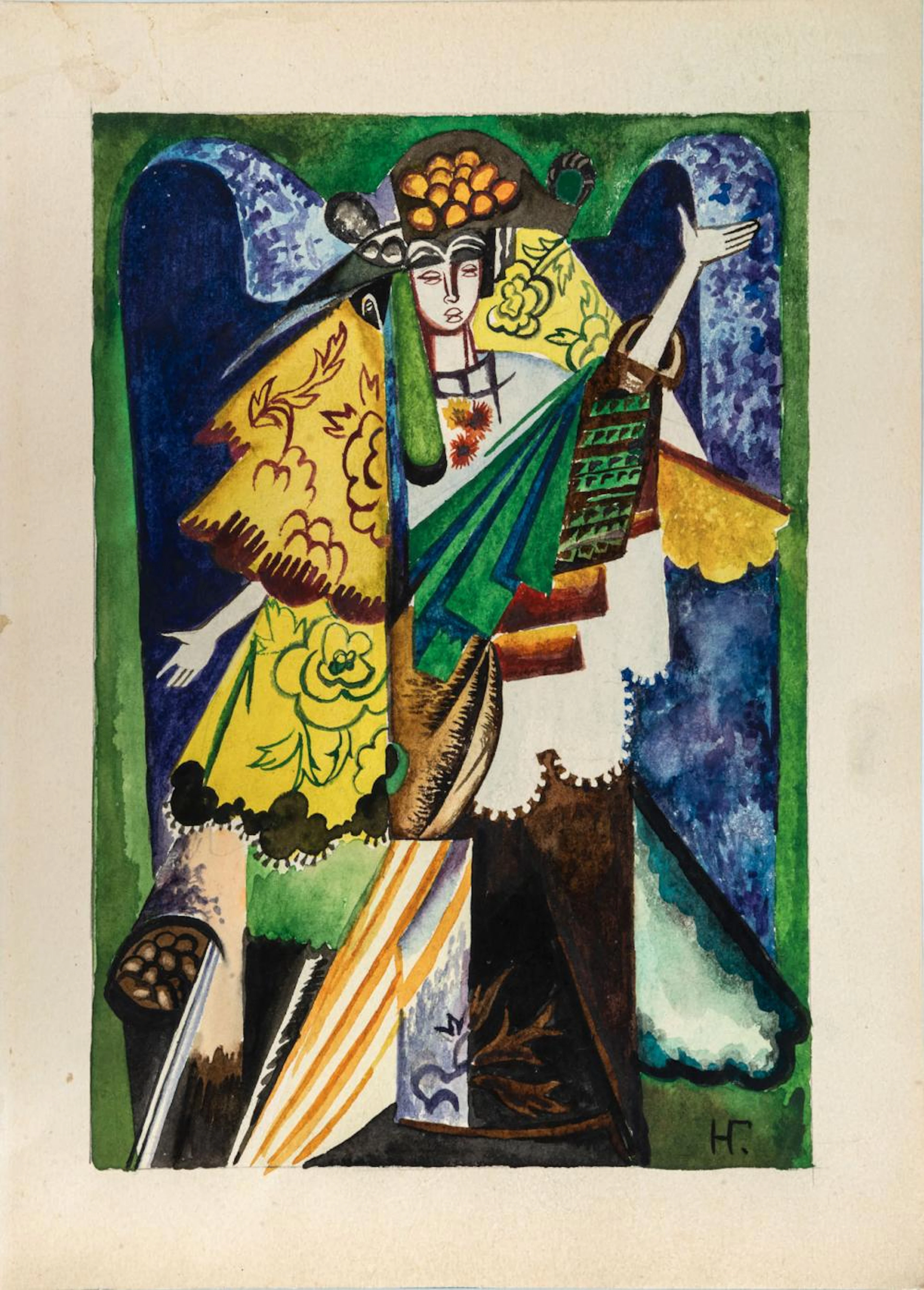 atalia Goncharova (1881-1962), La Marchande d'Oranges