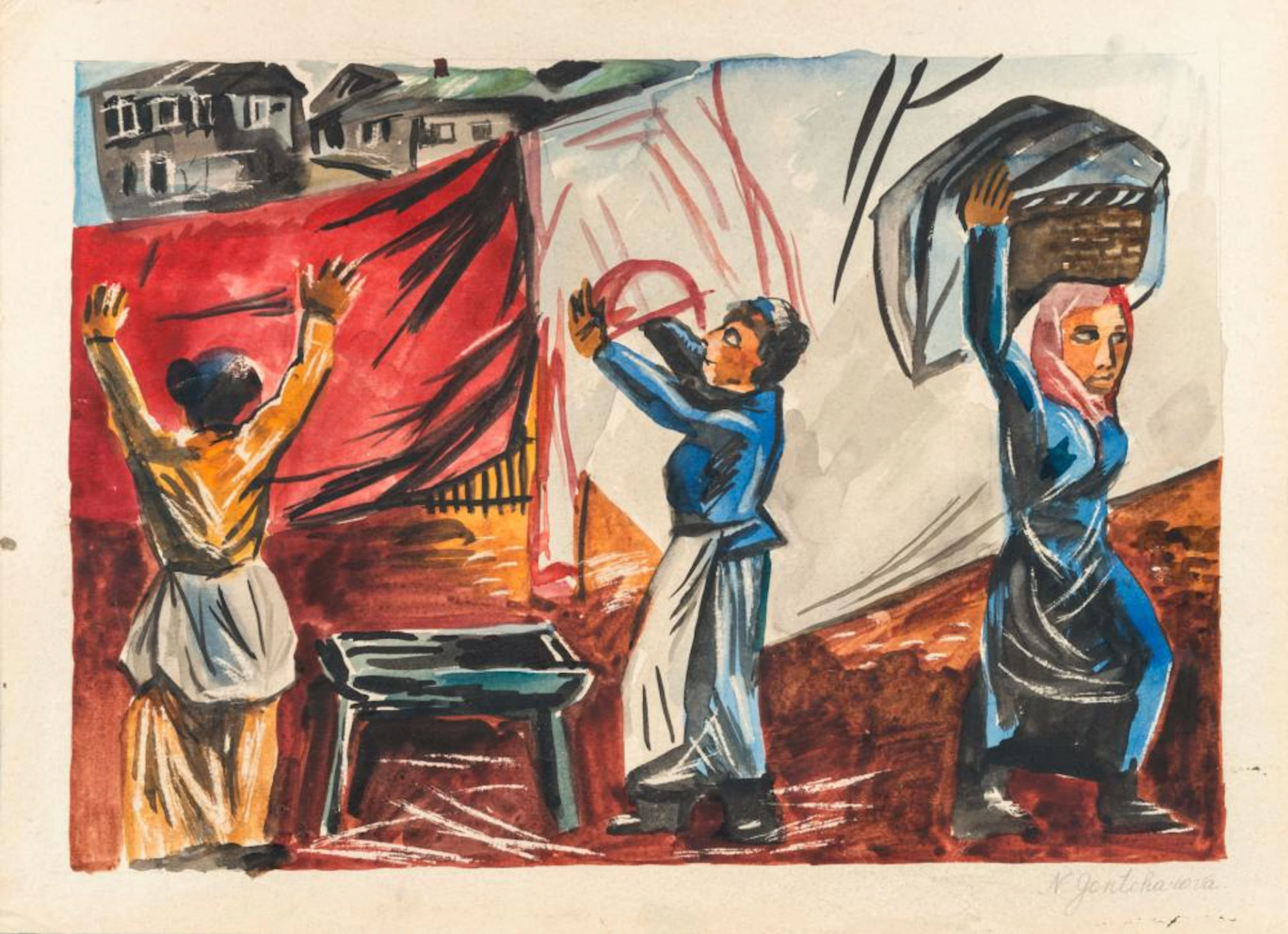 ATALIA GONCHAROVA (1881-1962), LES LAVANDIERES