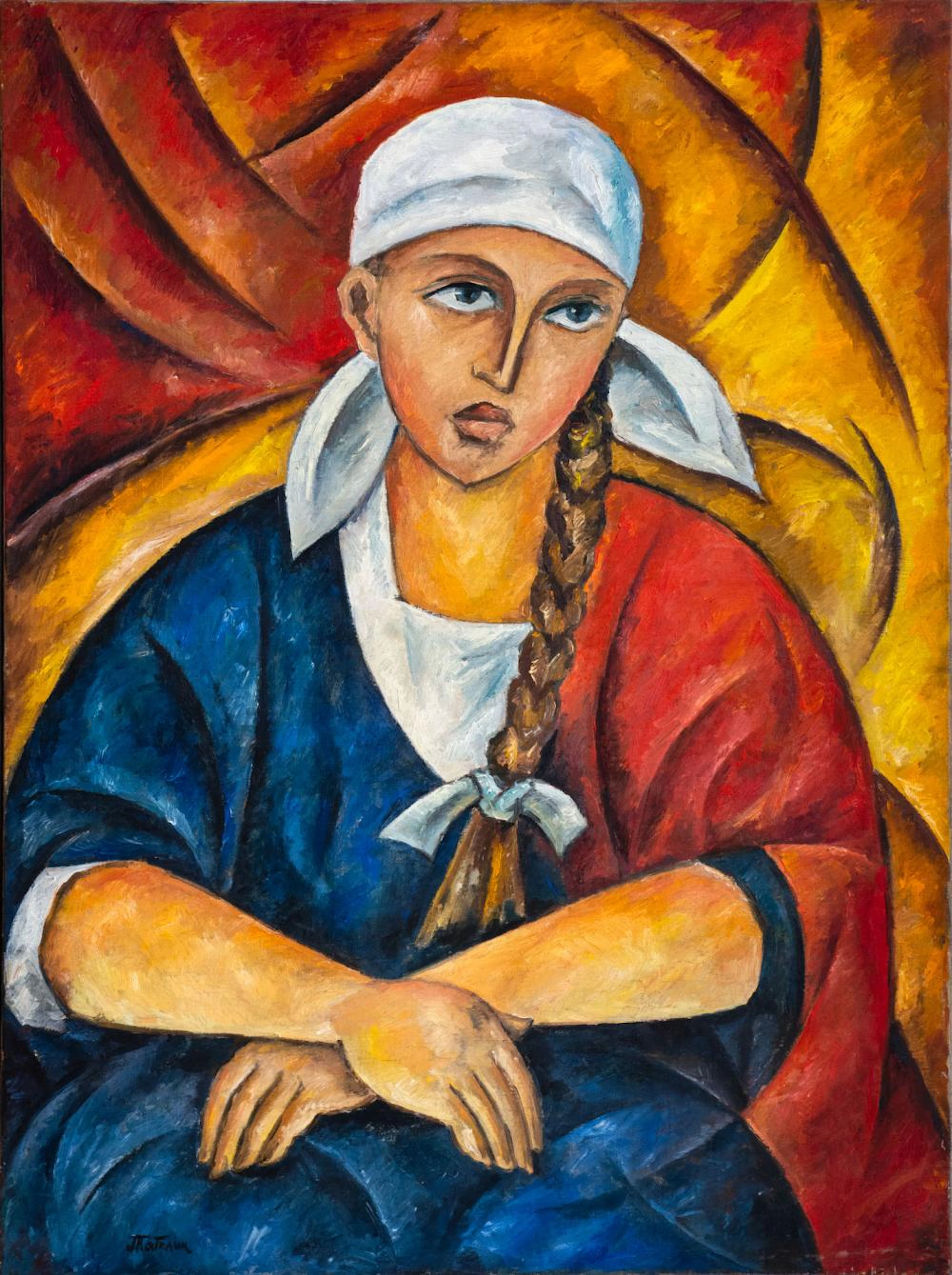 VLADIMIR TATLIN (1885-1953), PORTRAIT OF A PEASANT