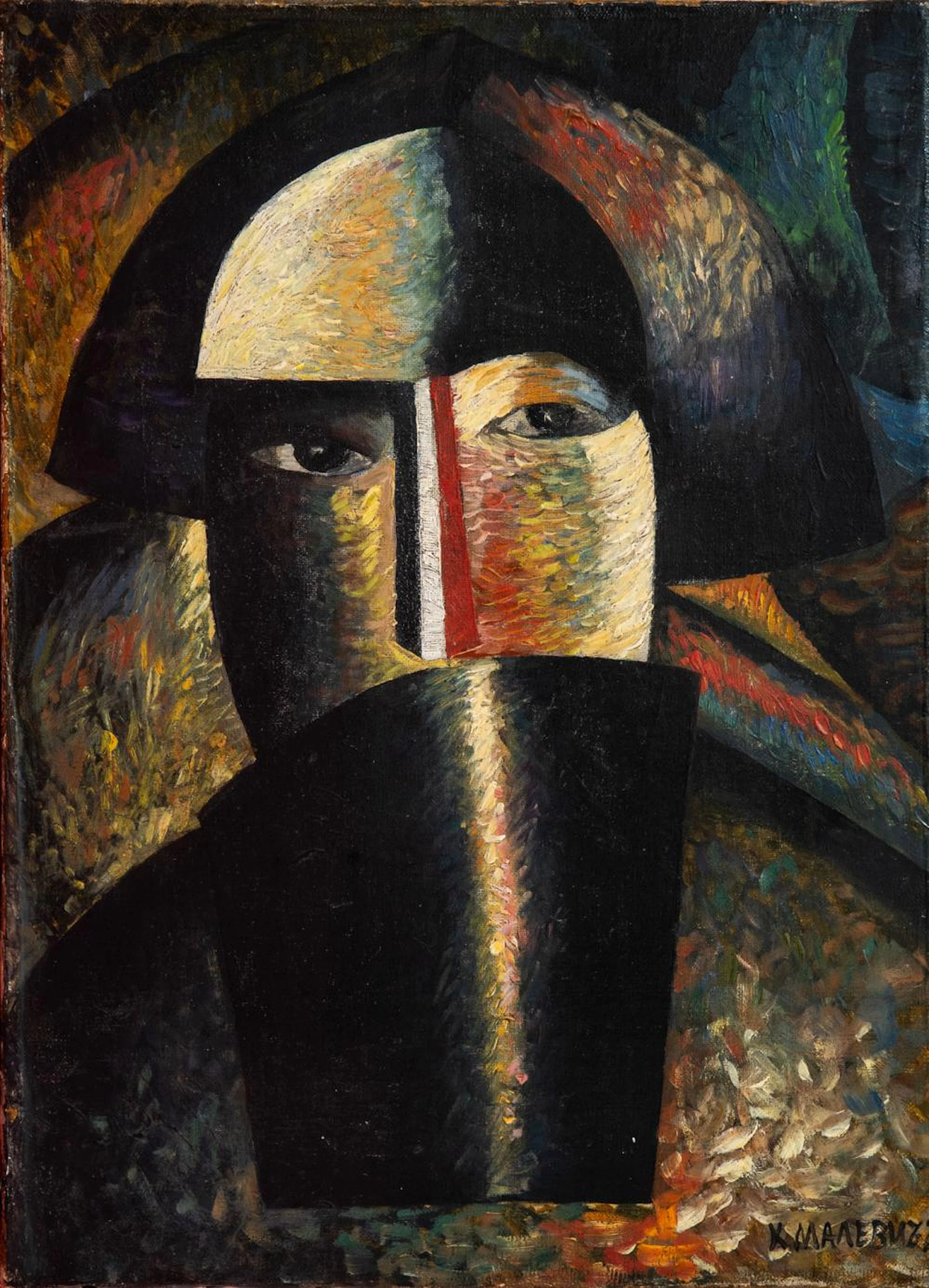 KAZIMIR MALEVICH (1879-1935), UNTITLED (HEAD OF A PEASANT)