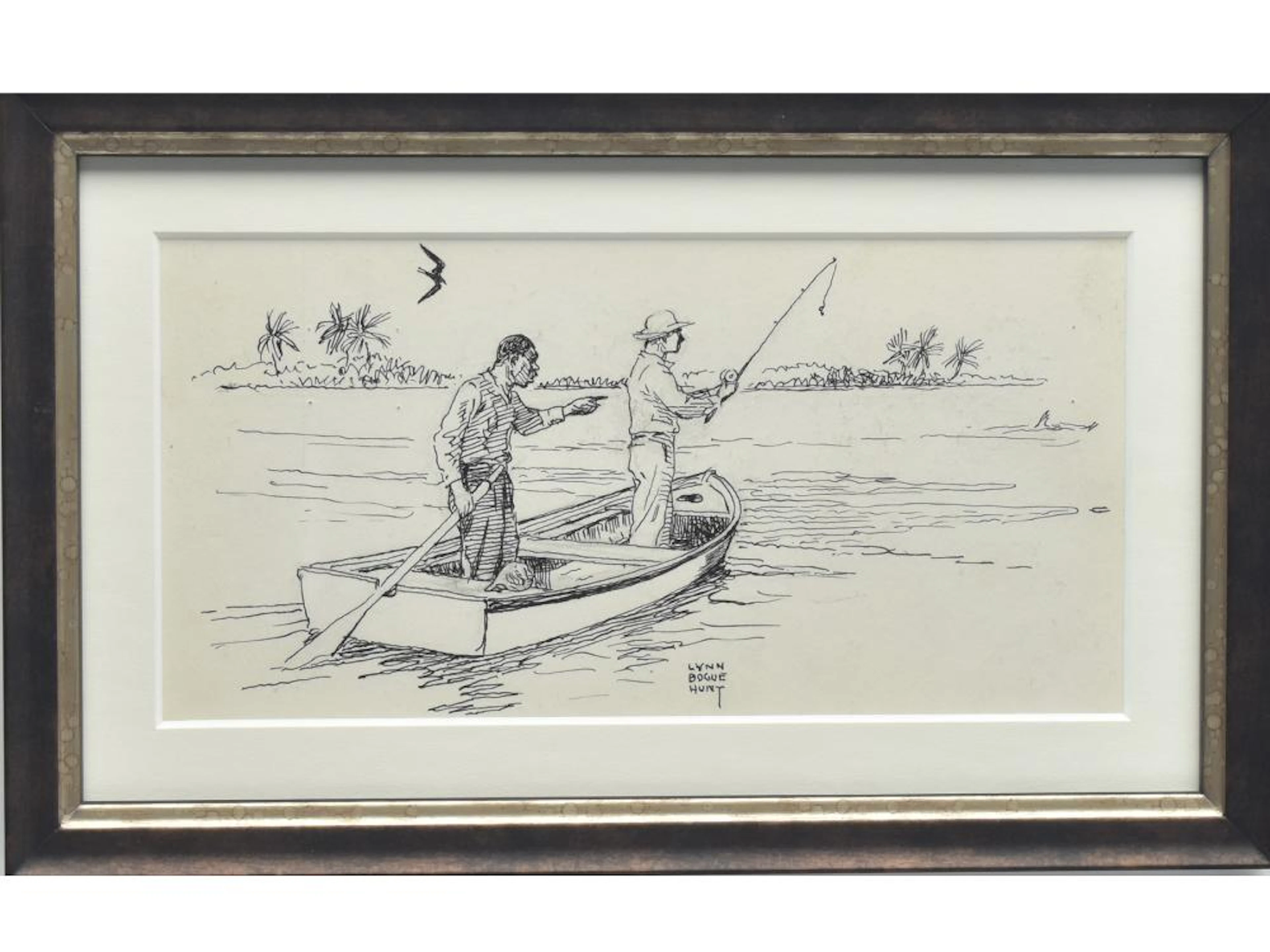 A match set of pen and ink drawings, Lynn Bogue Hunt (1878 - 1990).